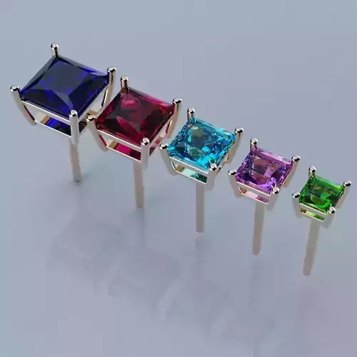 Stud earrings Princess