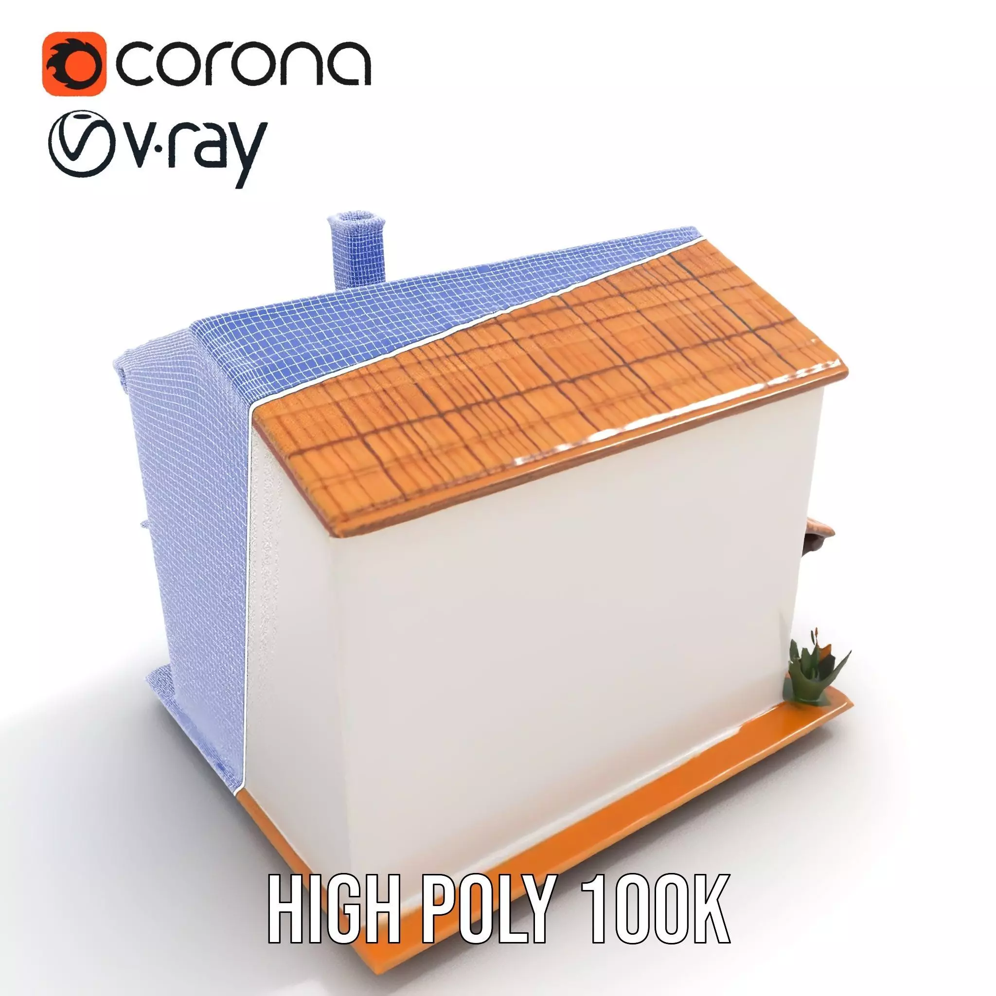 Mediterranean Villa model pack Low-poly 3D model_30