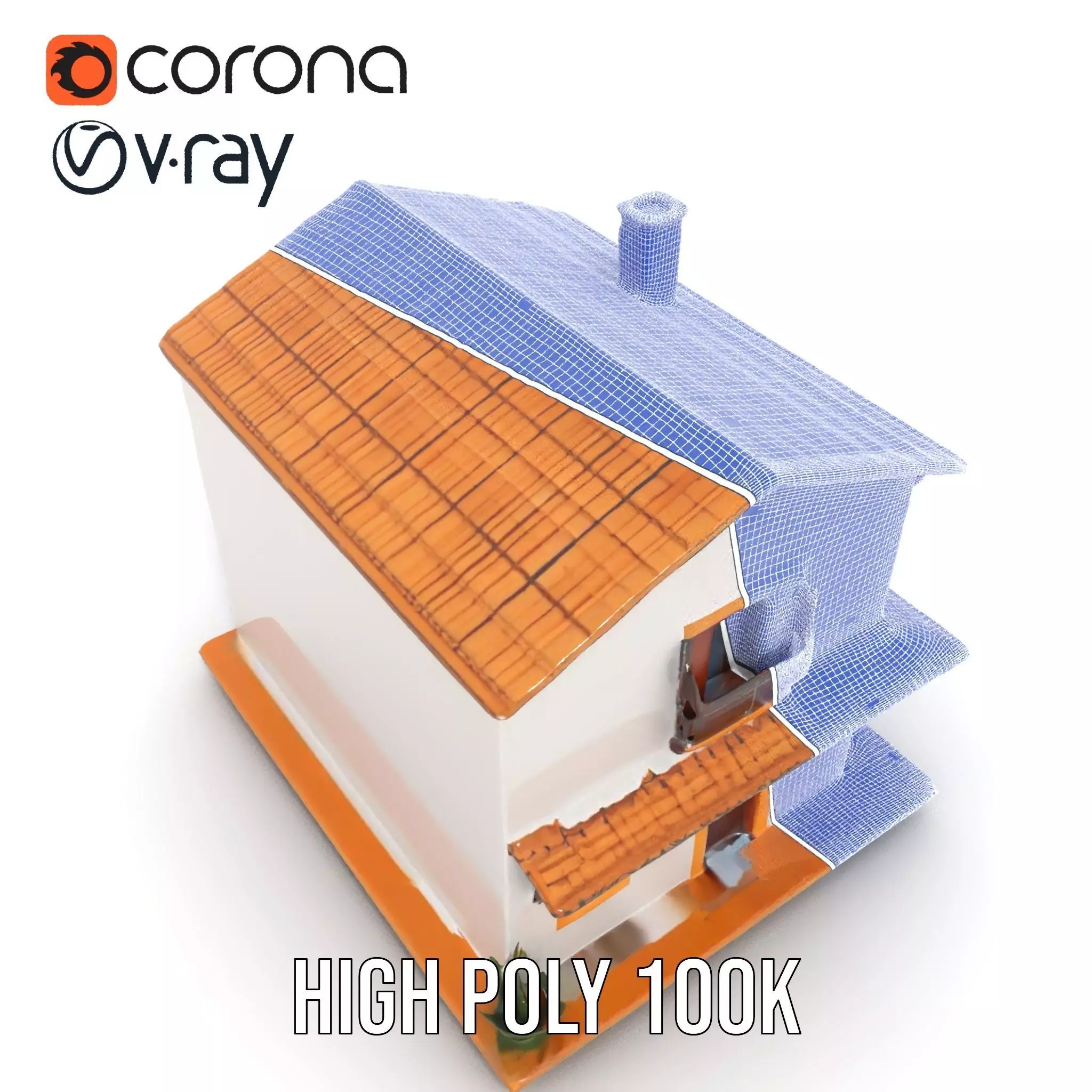 Mediterranean Villa model pack Low-poly 3D model_34