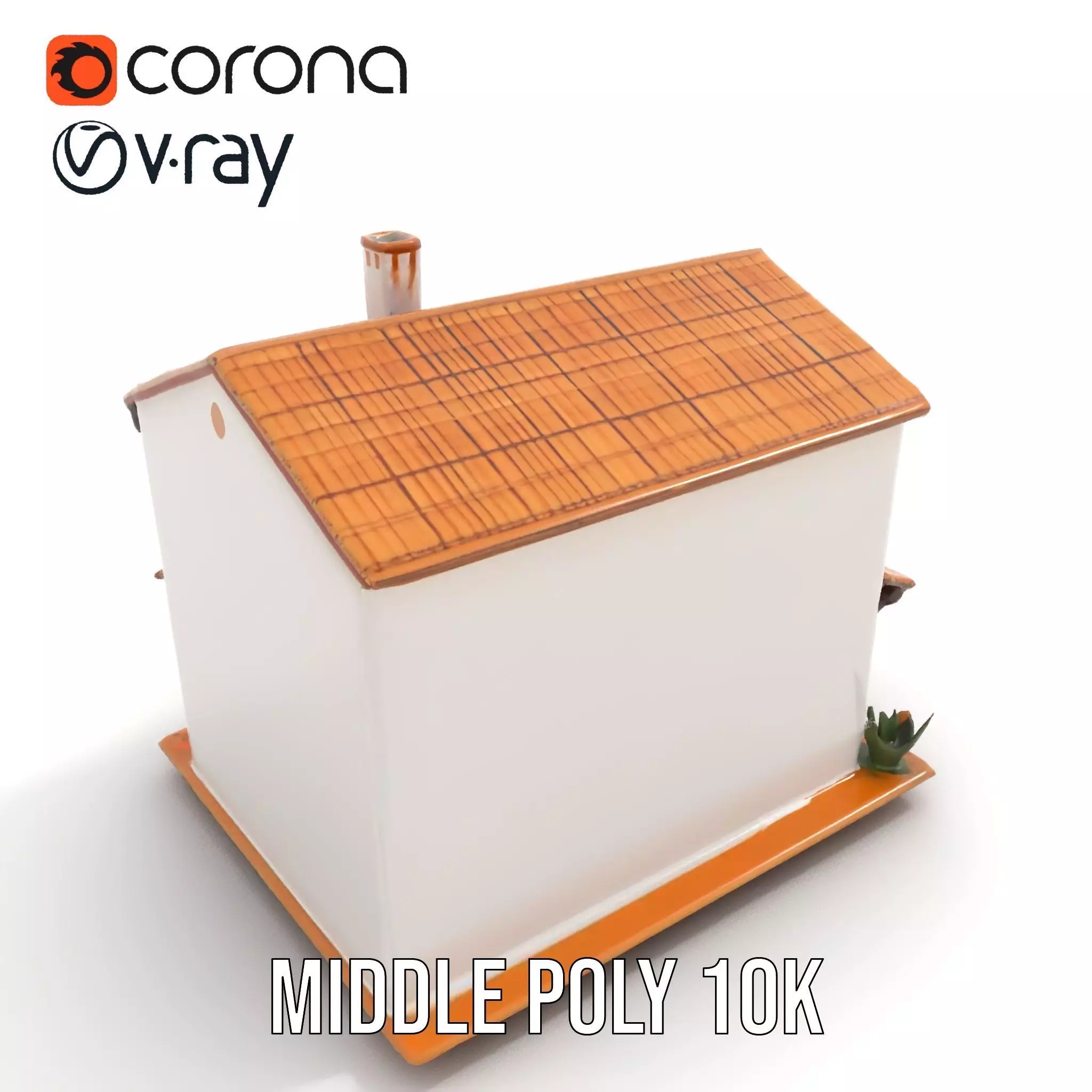 Mediterranean Villa model pack Low-poly 3D model_12