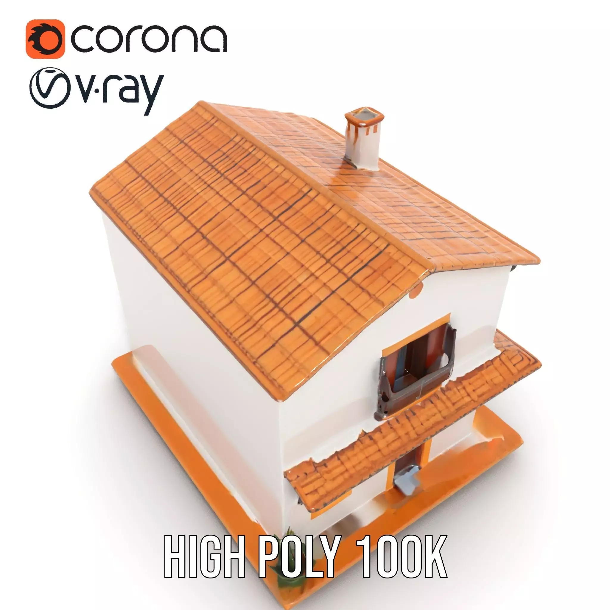 Mediterranean Villa model pack Low-poly 3D model_21