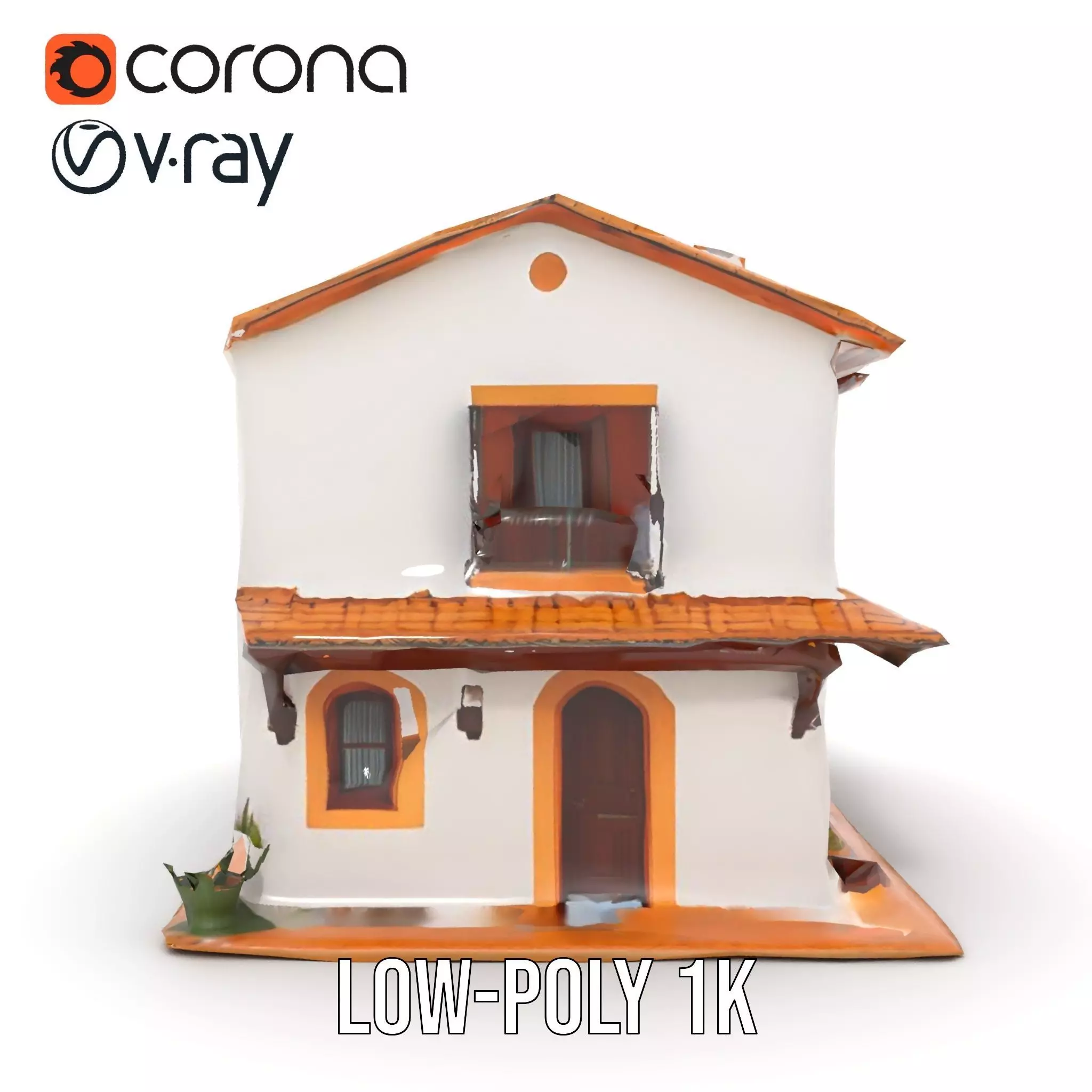 Mediterranean Villa model pack Low-poly 3D model_17