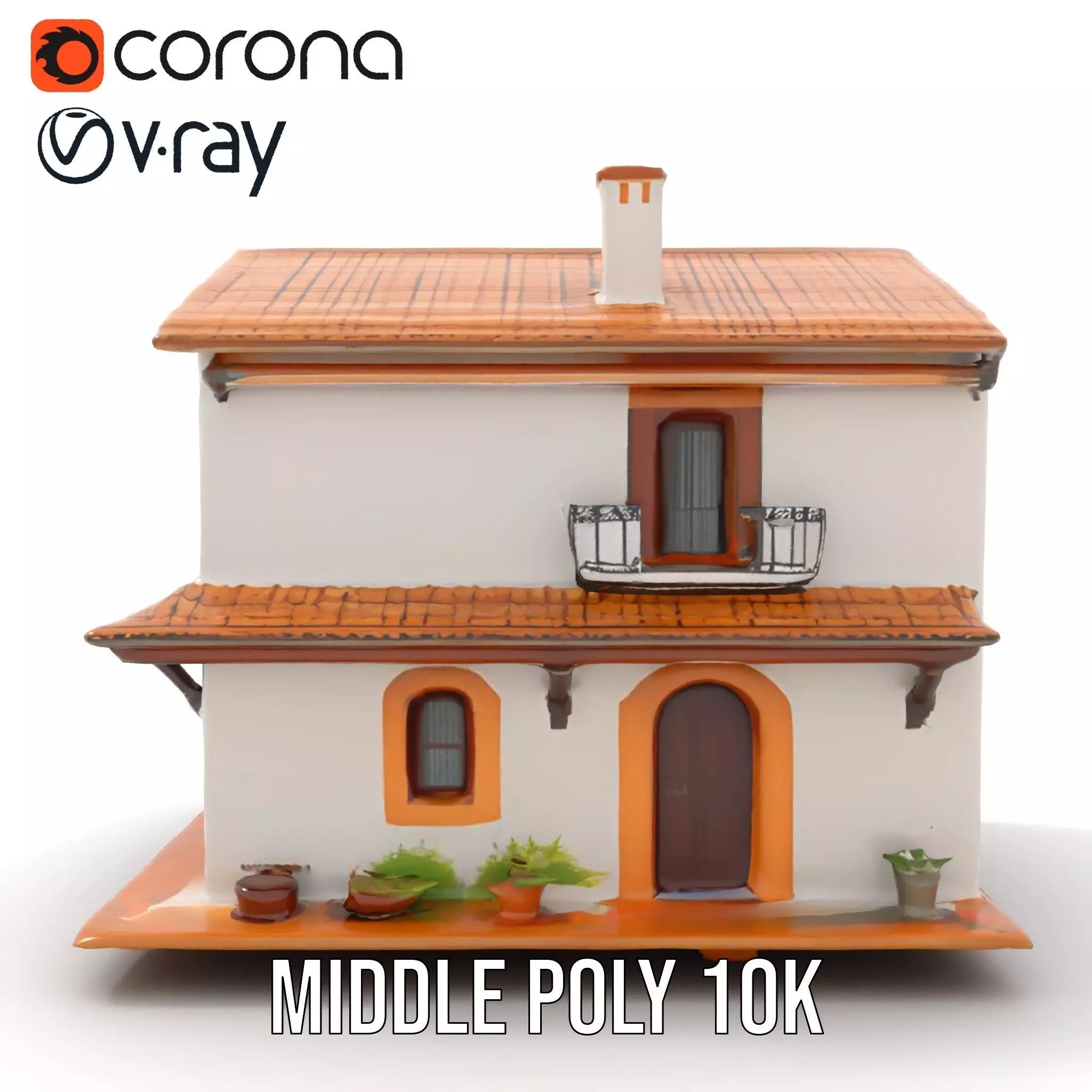 Mediterranean Villa model pack Low-poly 3D model_19