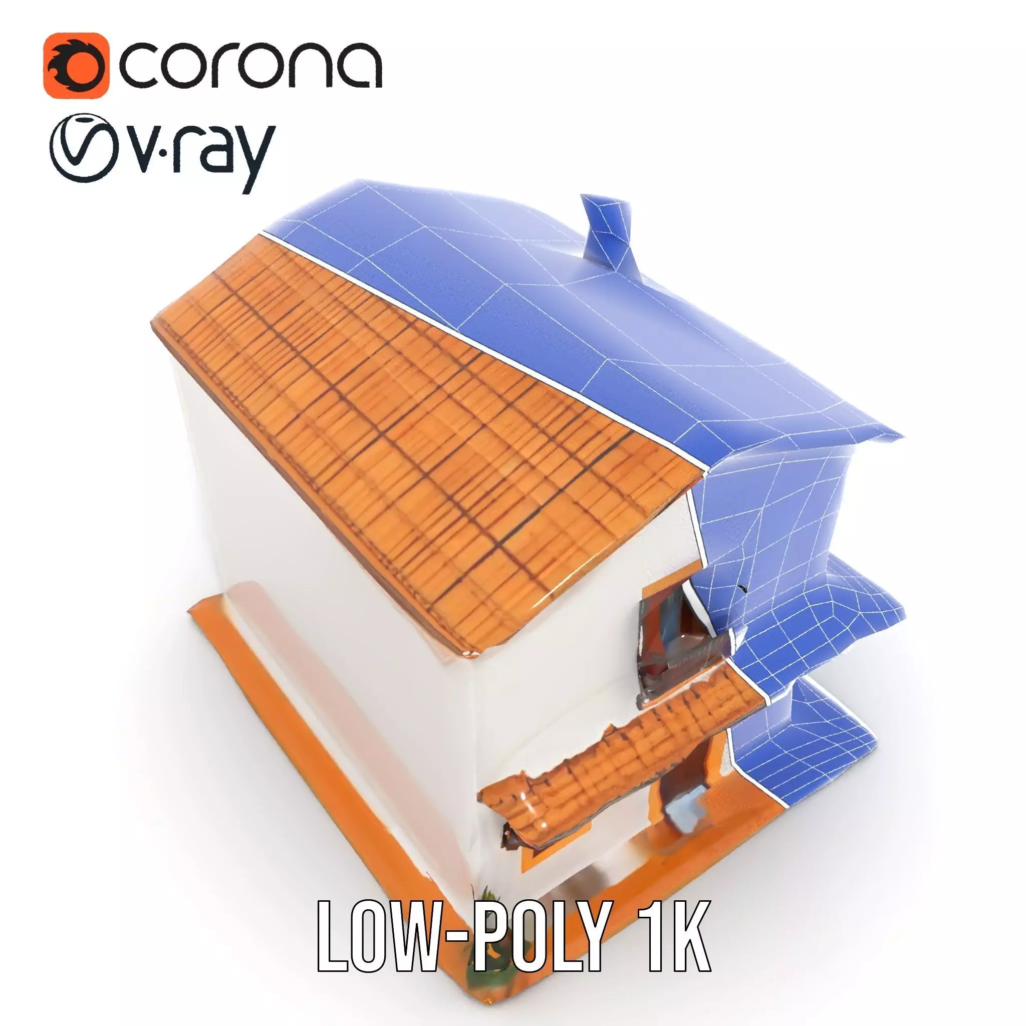 Mediterranean Villa model pack Low-poly 3D model_32