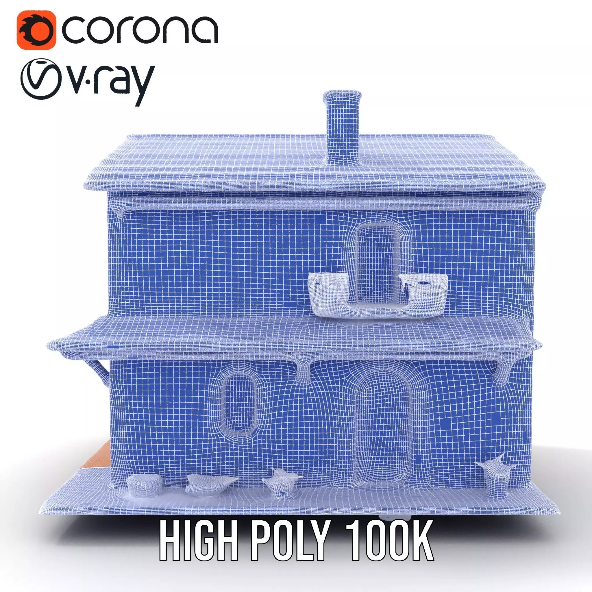 Mediterranean Villa model pack Low-poly 3D model_27