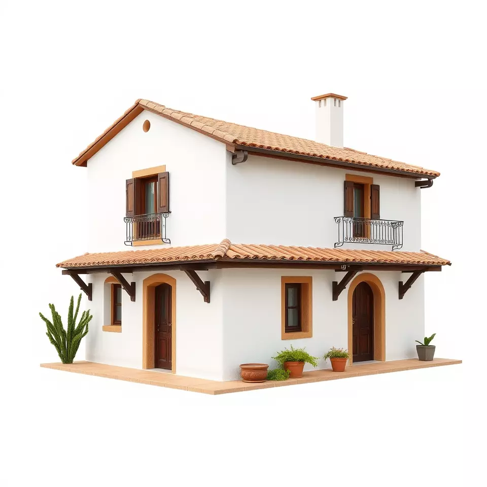 Mediterranean Villa model pack Low-poly 3D model_3