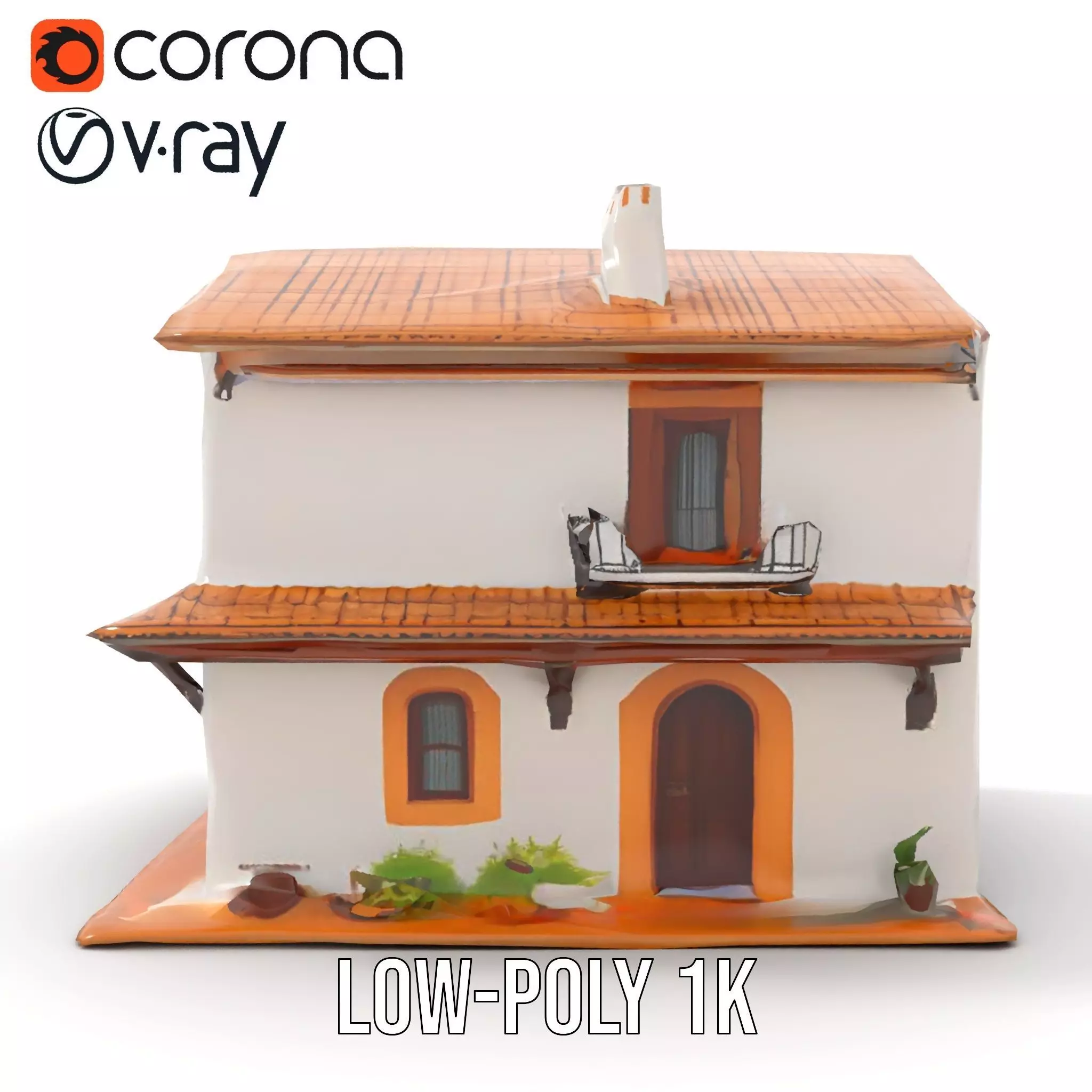Mediterranean Villa model pack Low-poly 3D model_26