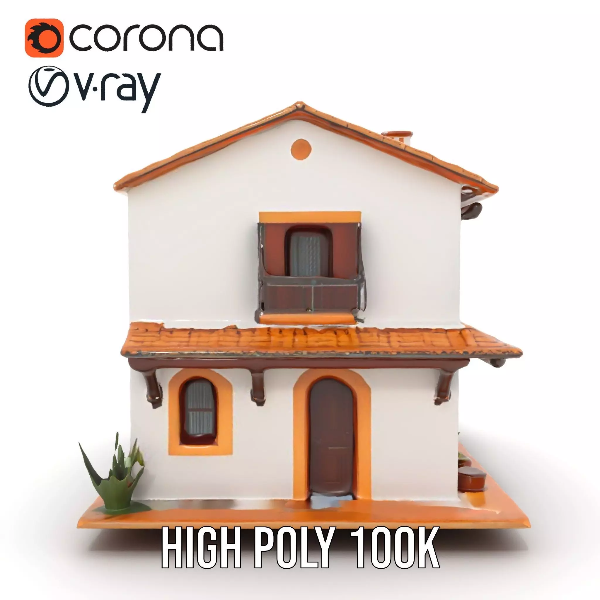 Mediterranean Villa model pack Low-poly 3D model_33