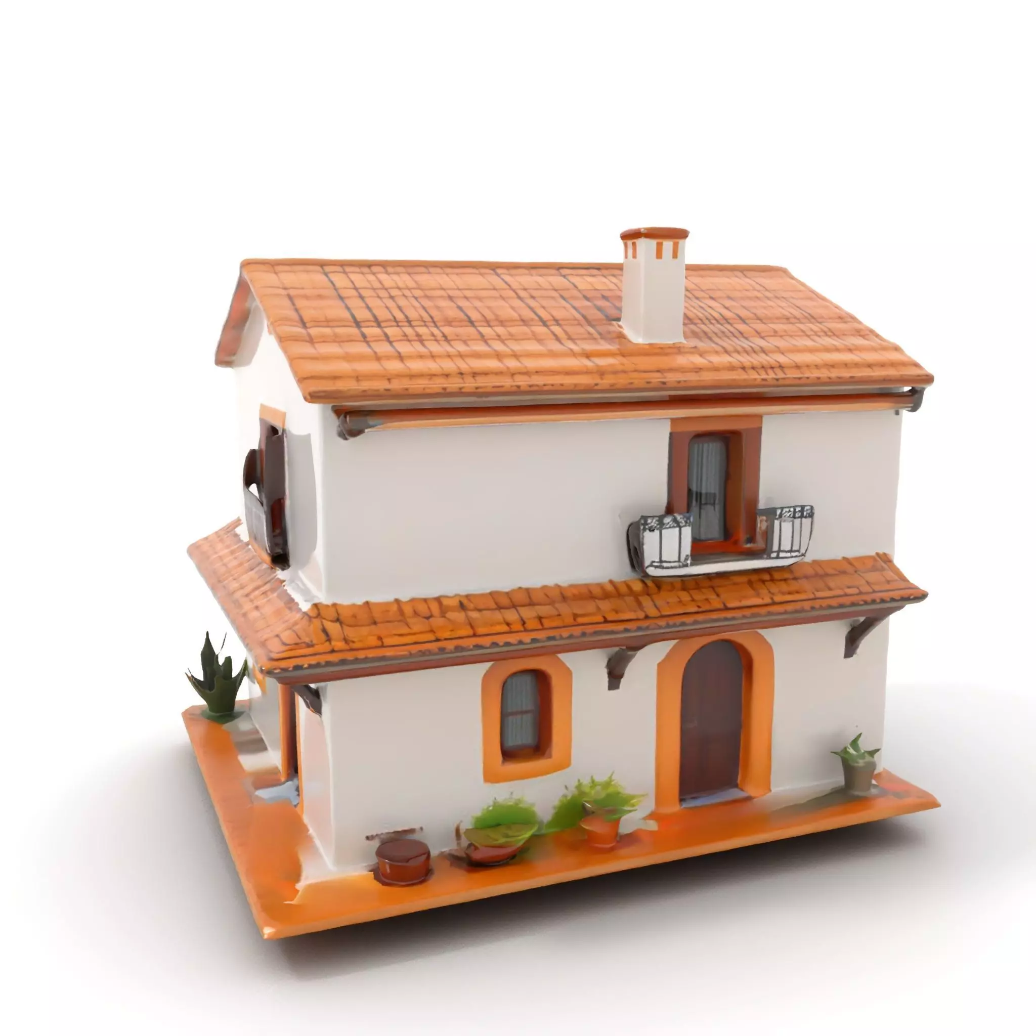 Mediterranean Villa model pack Low-poly 3D model_0