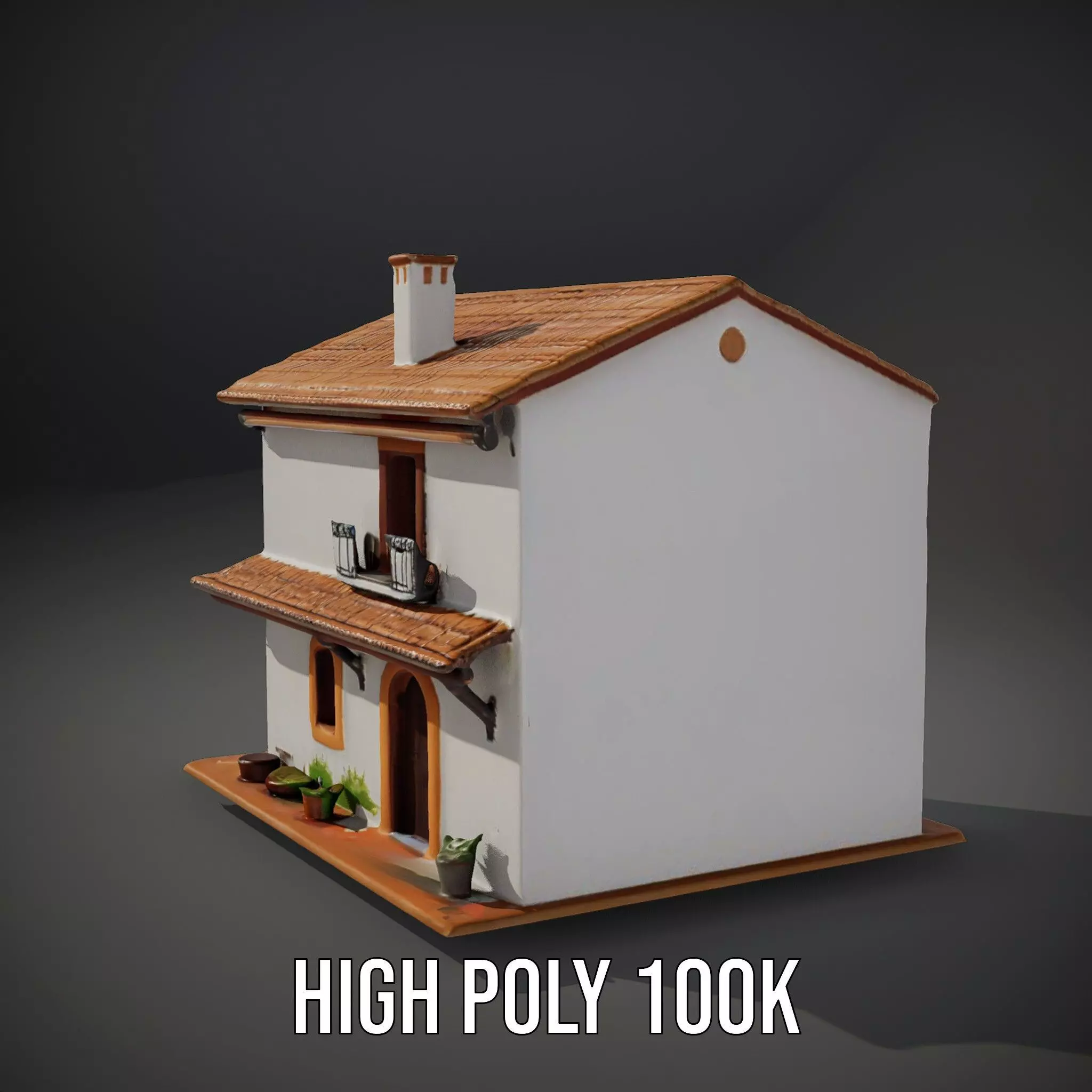 Mediterranean Villa model pack Low-poly 3D model_11
