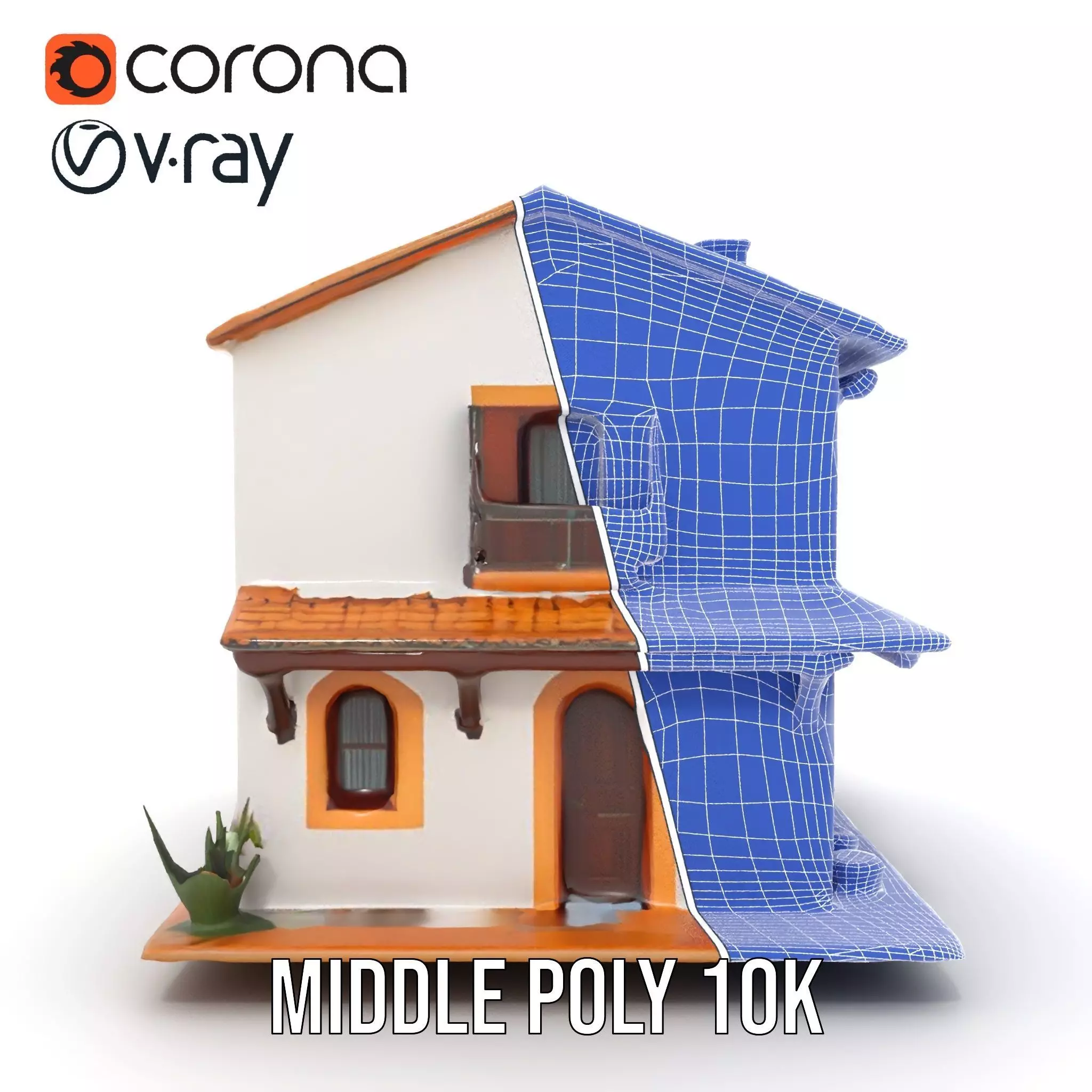 Mediterranean Villa model pack Low-poly 3D model_25