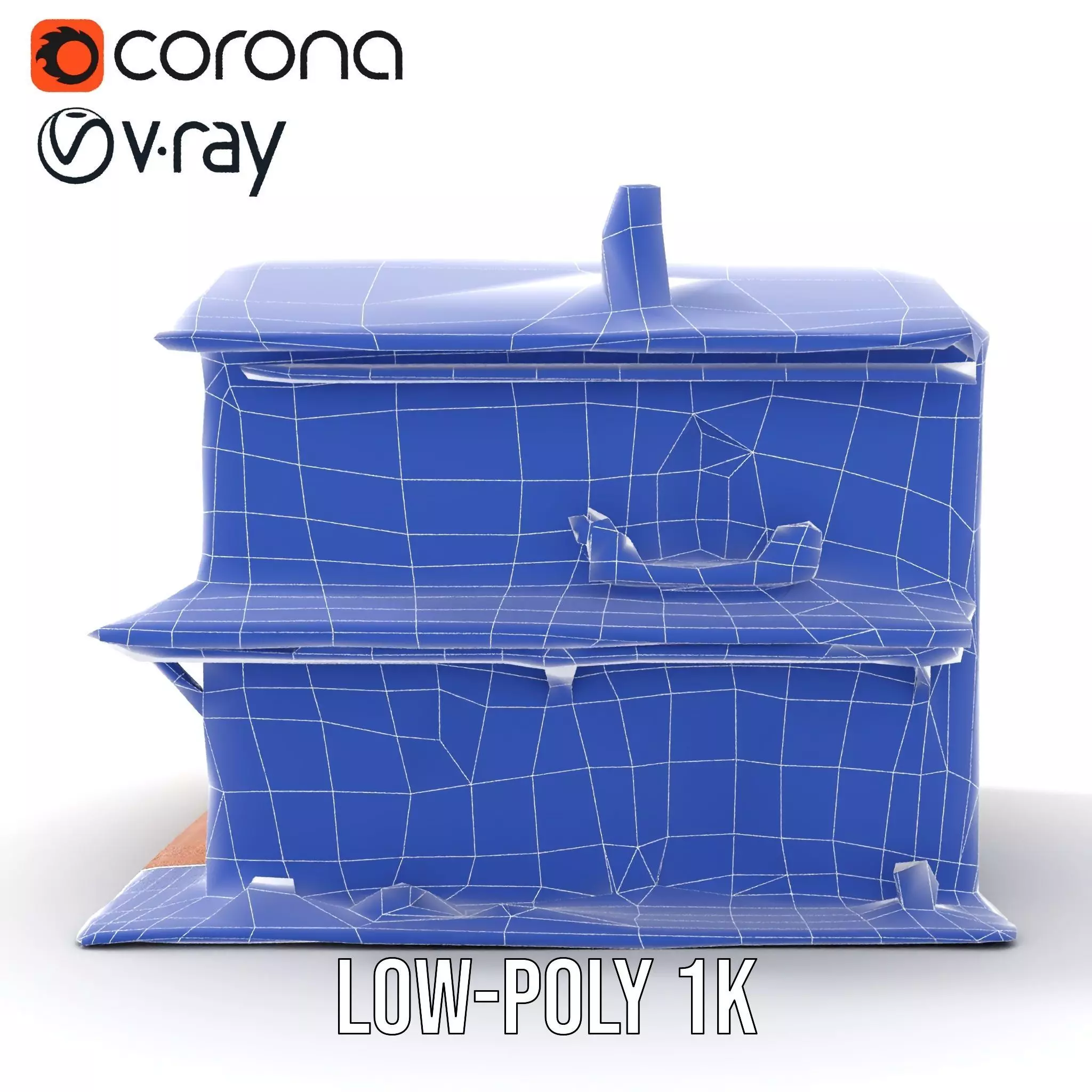 Mediterranean Villa model pack Low-poly 3D model_10