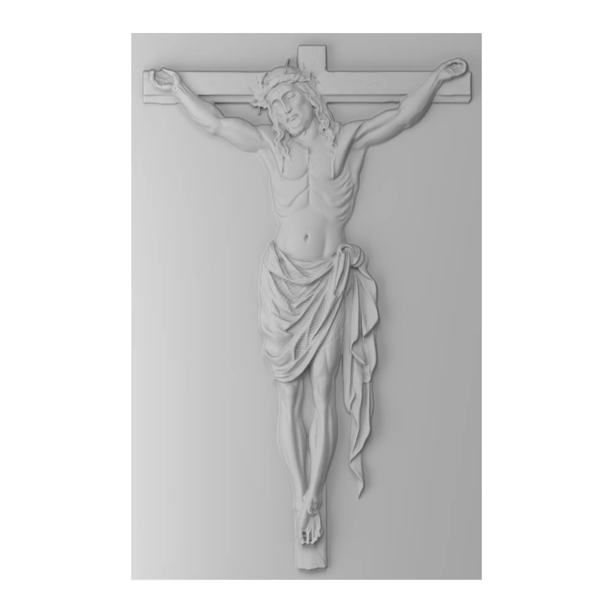 Jesus Christ - STL file CNC woodcarving 3D print model_1