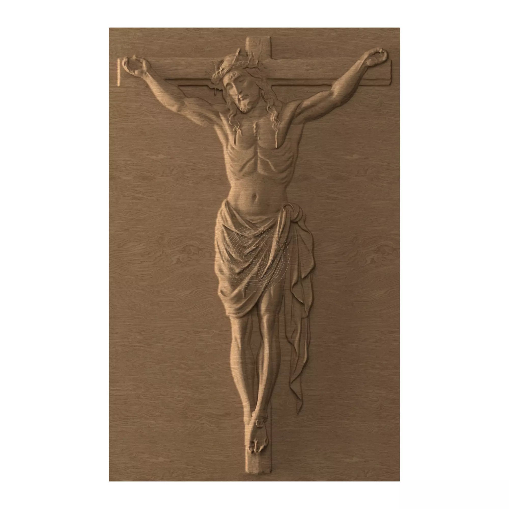 Jesus Christ - STL file CNC woodcarving 3D print model_0