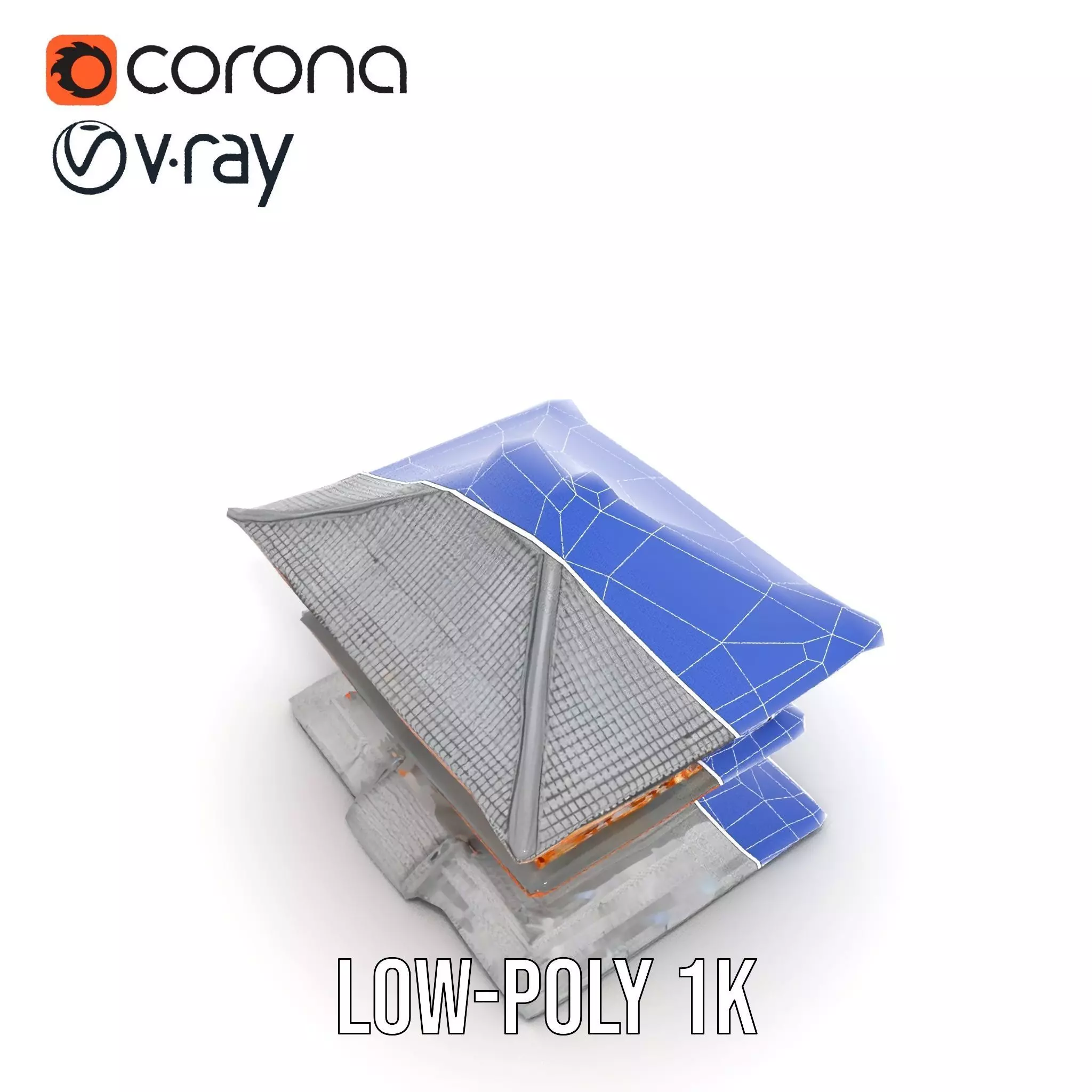 Traditional Pagoda model pack Low-poly 3D model_25