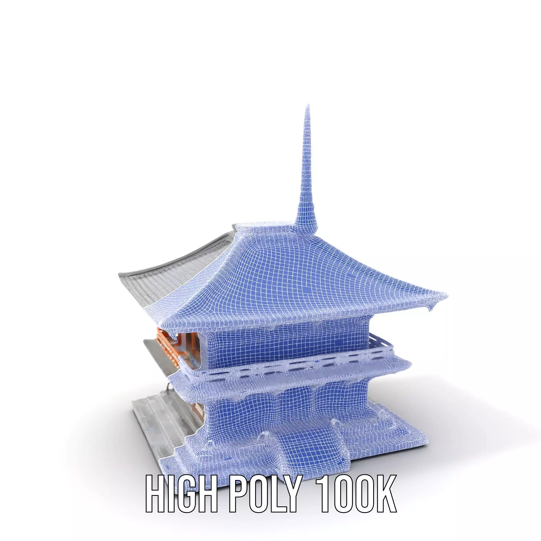 Traditional Pagoda model pack Low-poly 3D model_4