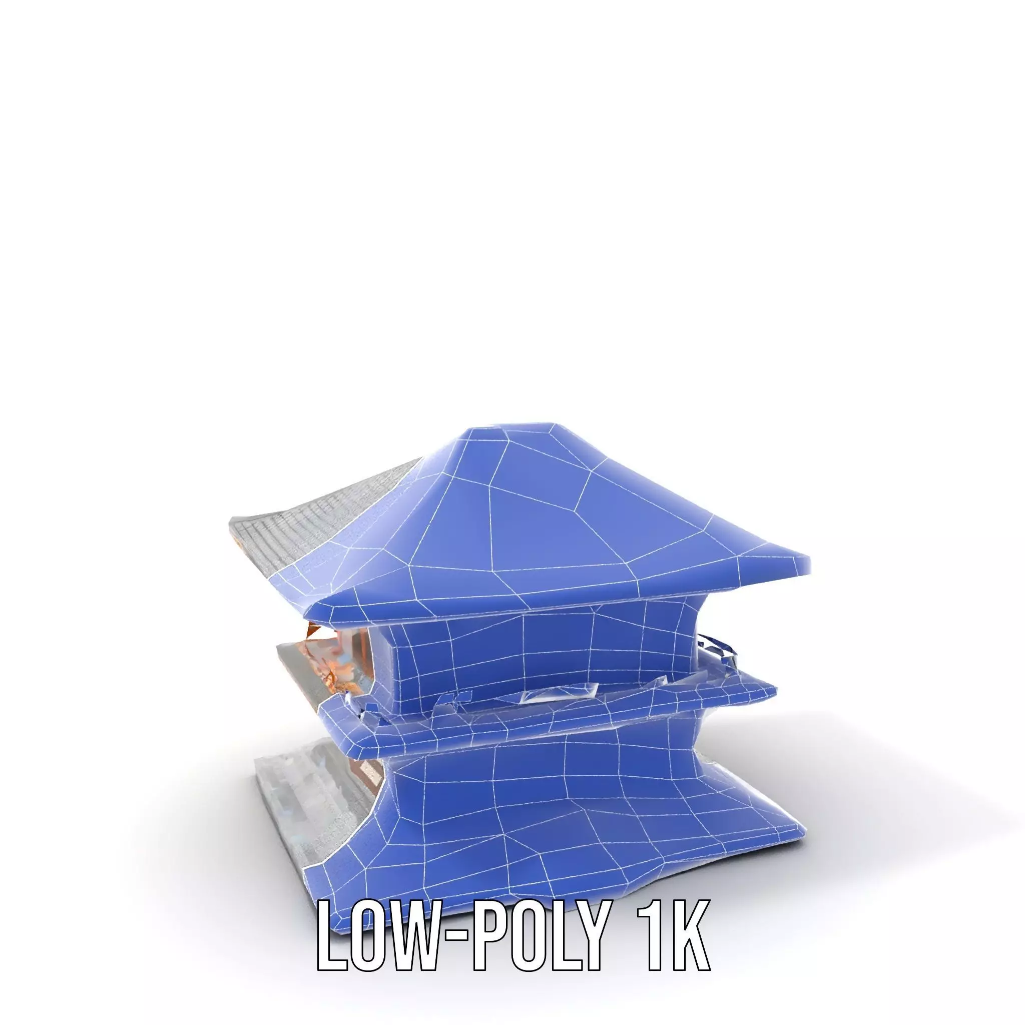 Traditional Pagoda model pack Low-poly 3D model_7