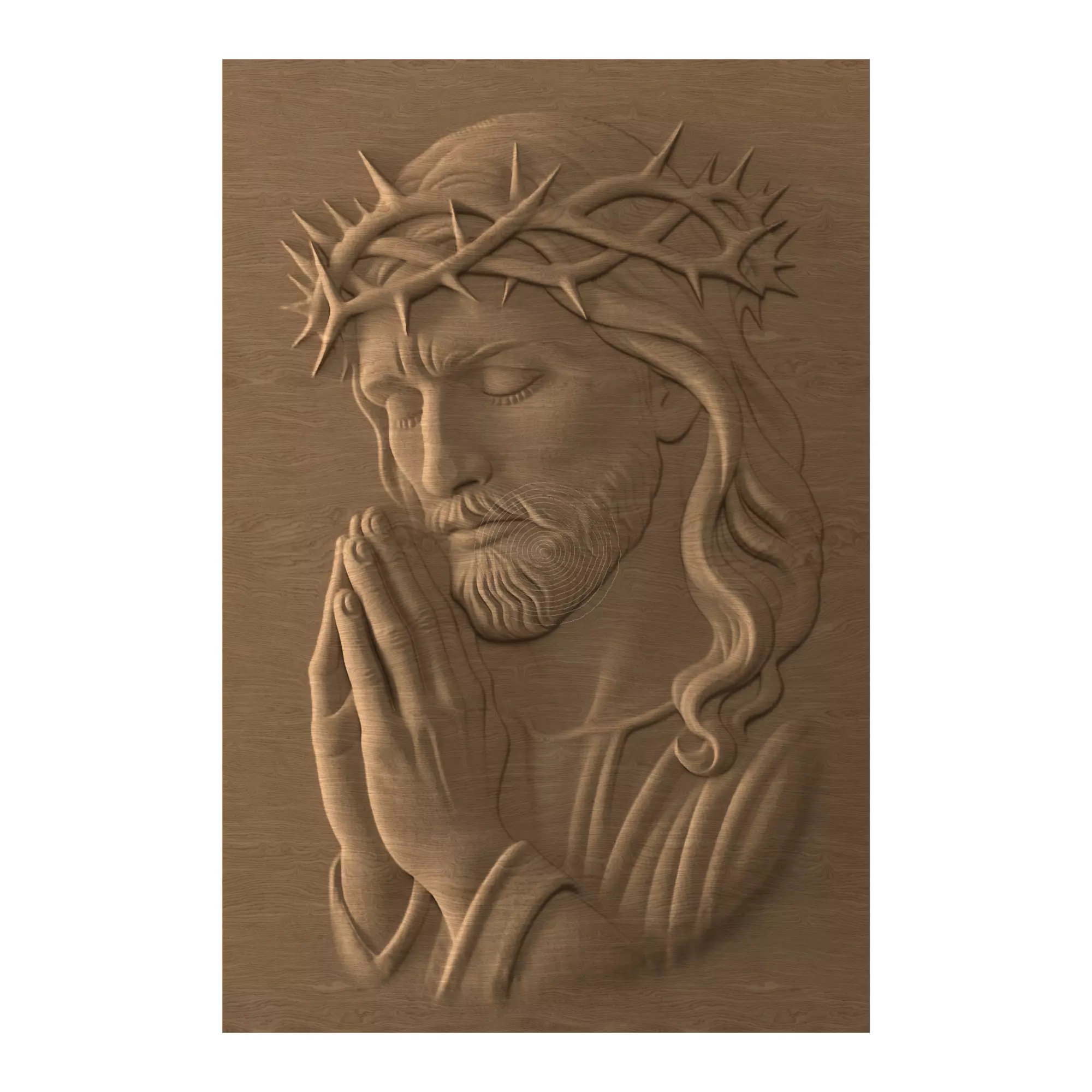 Jesus Christ -- STL file CNC woodcarving 3D print model