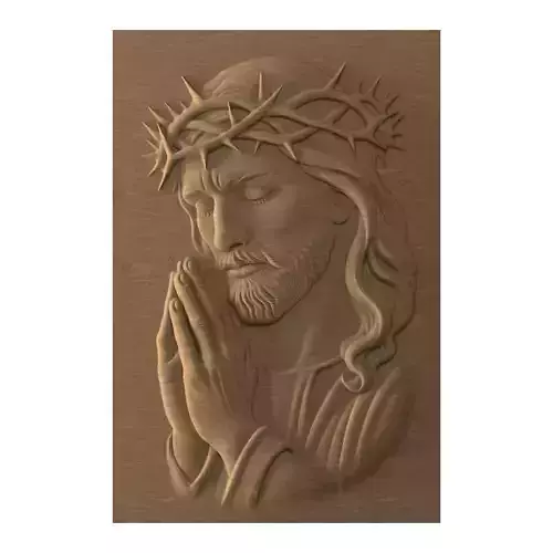 Jesus Christ -- STL file CNC woodcarving