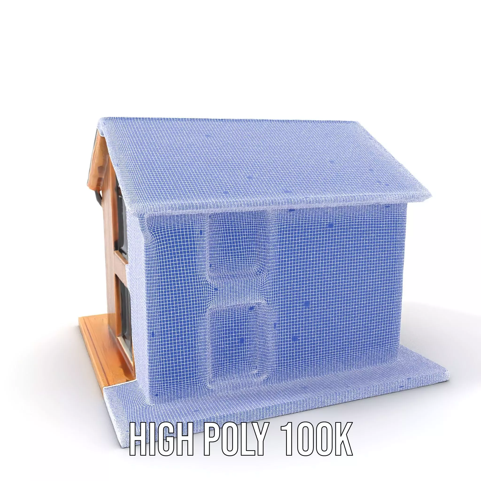 Modern Wooden House model pack Low-poly 3D model_4