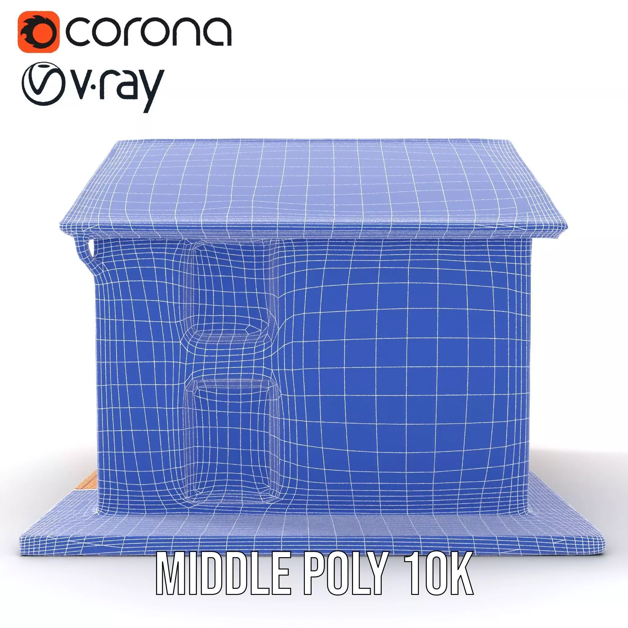 Modern Wooden House model pack Low-poly 3D model_18