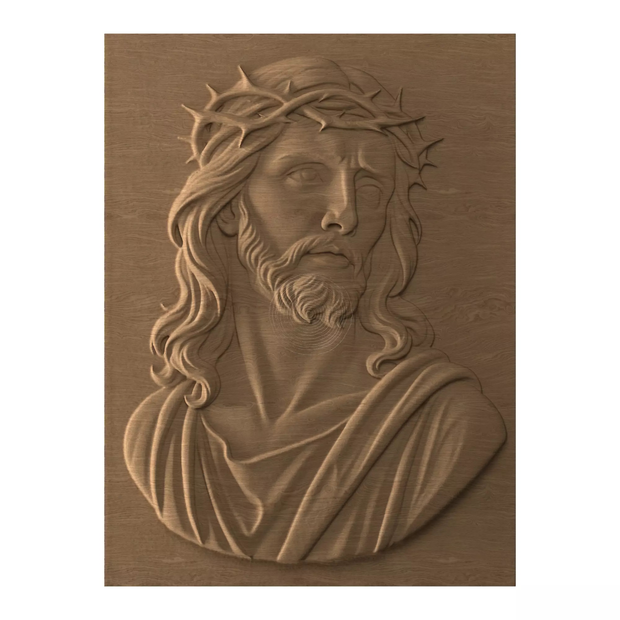 Jesus -- STL file CNC woodcarving 3D print model