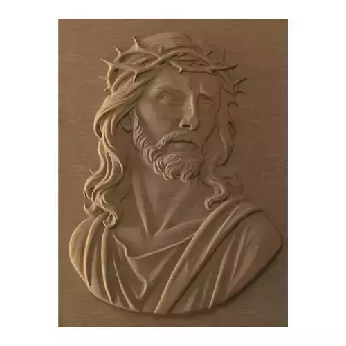Jesus -- STL file CNC woodcarving