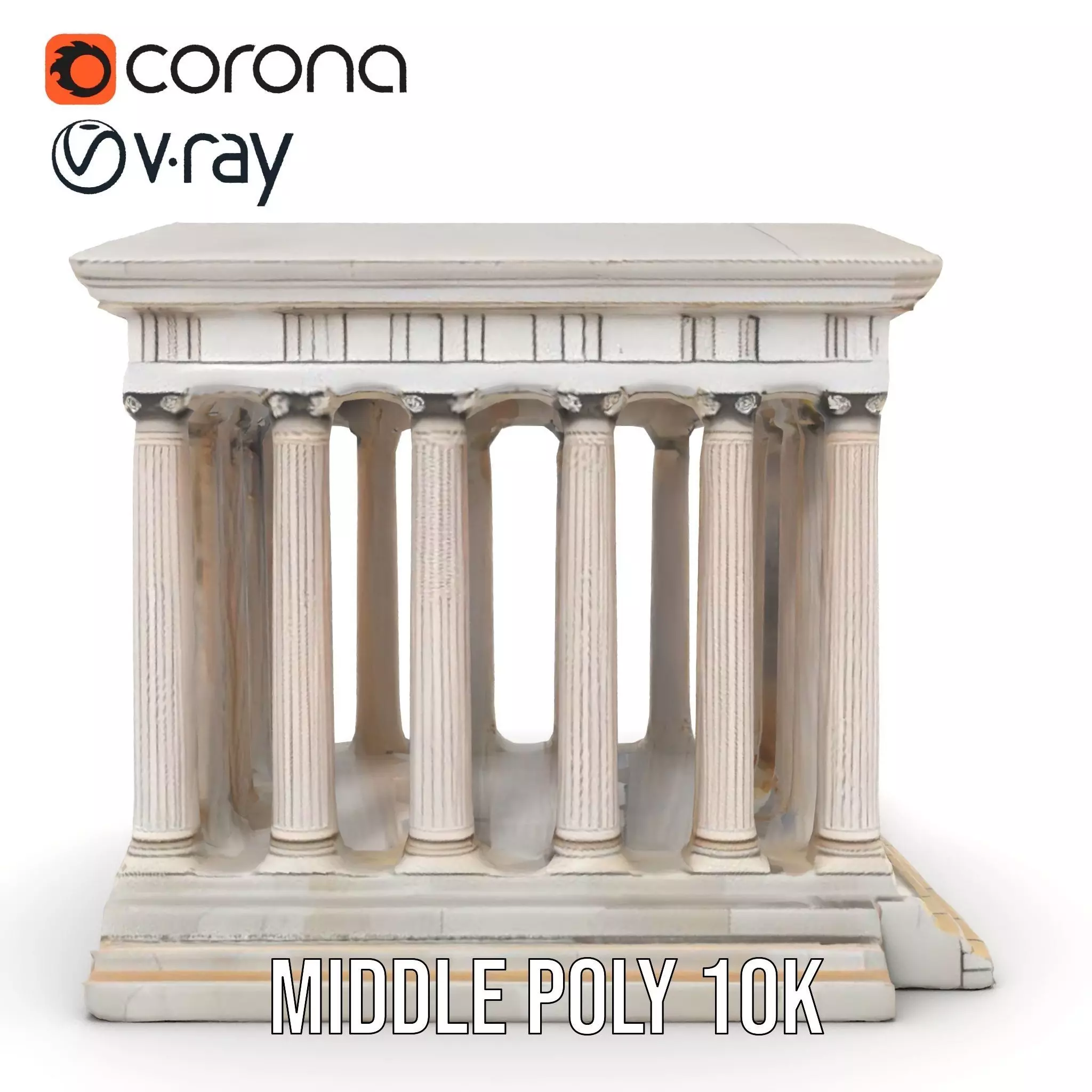 Classical Greek Temple model pack Low-poly 3D model_27