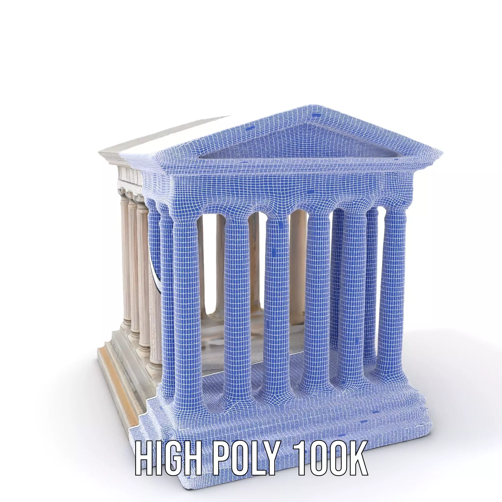 Classical Greek Temple model pack Low-poly 3D model_4