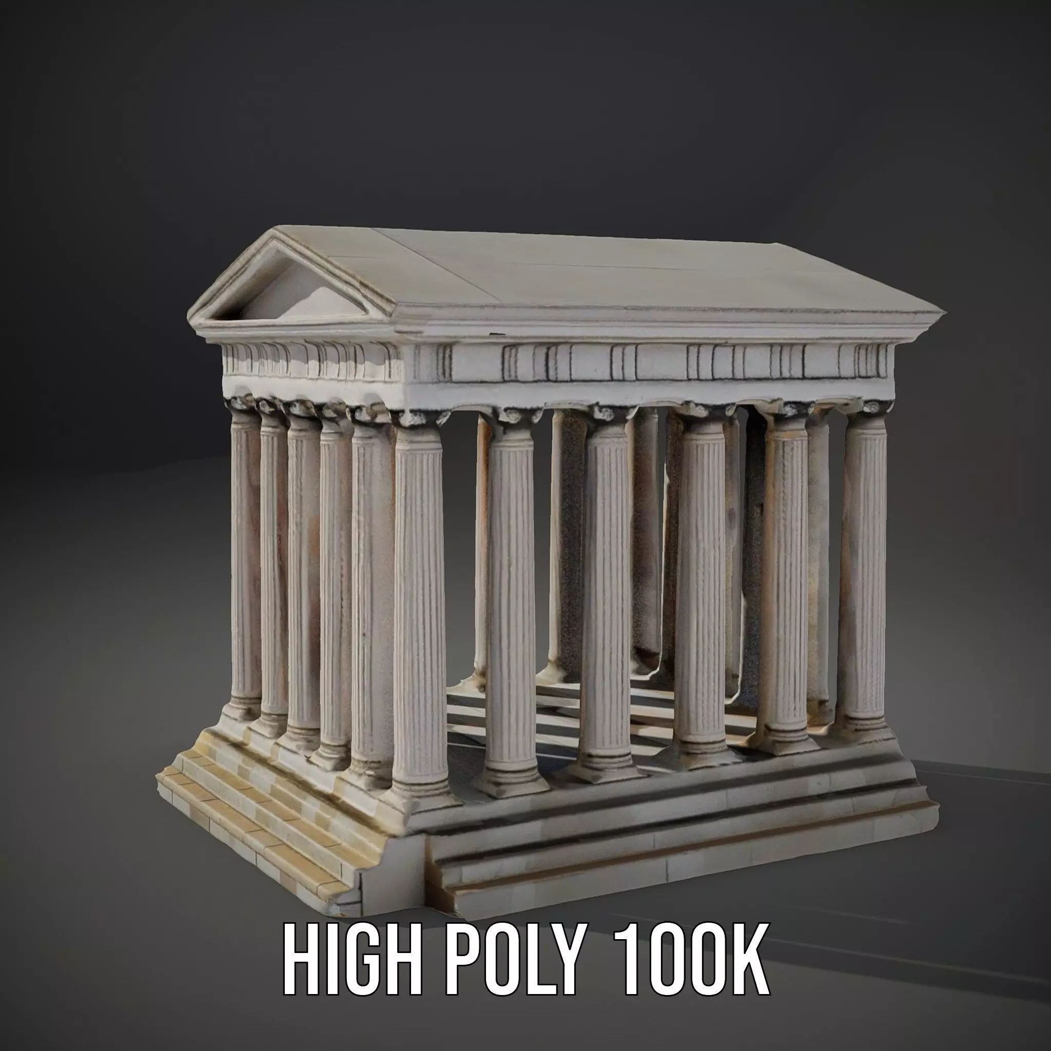 Classical Greek Temple model pack Low-poly 3D model_8