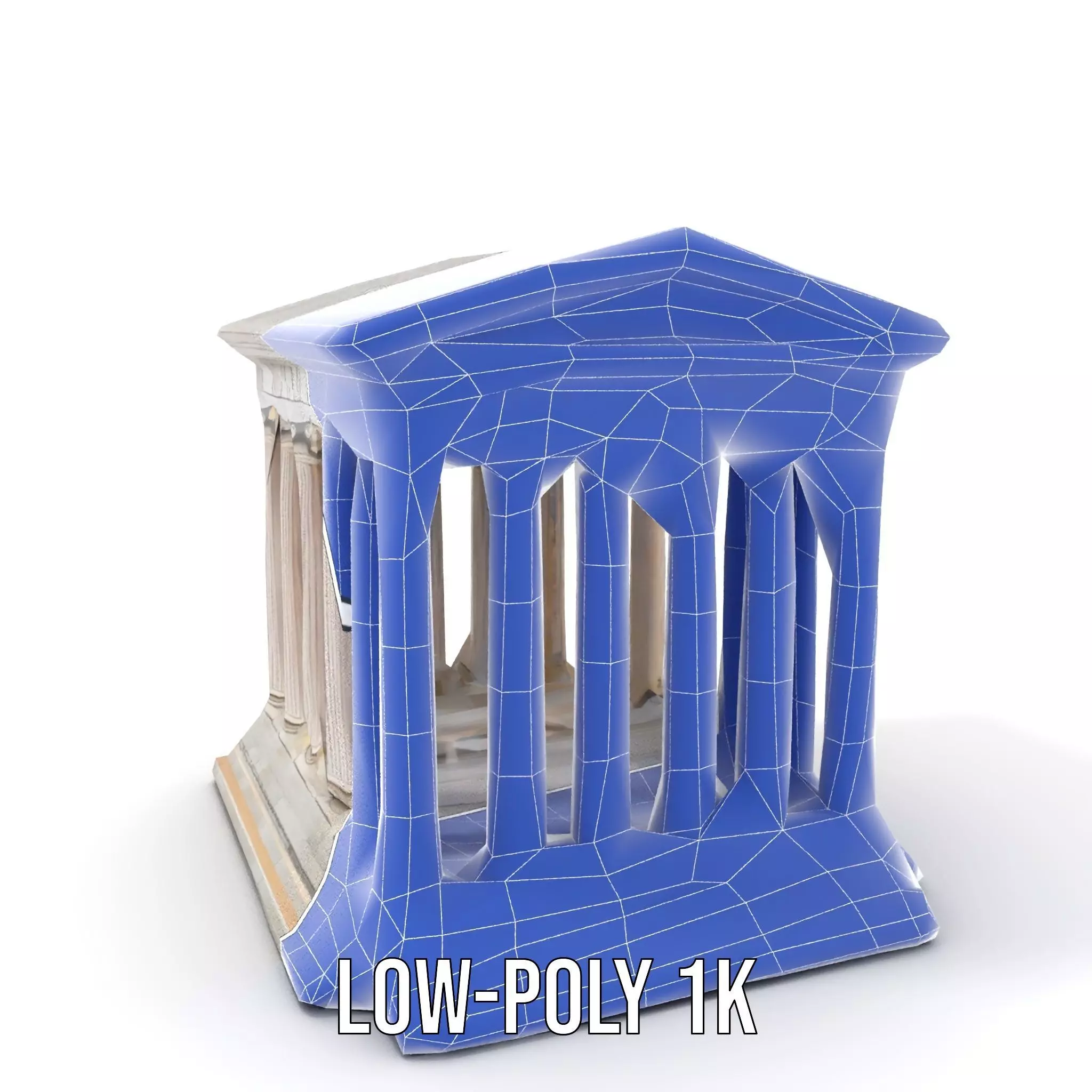 Classical Greek Temple model pack Low-poly 3D model_22