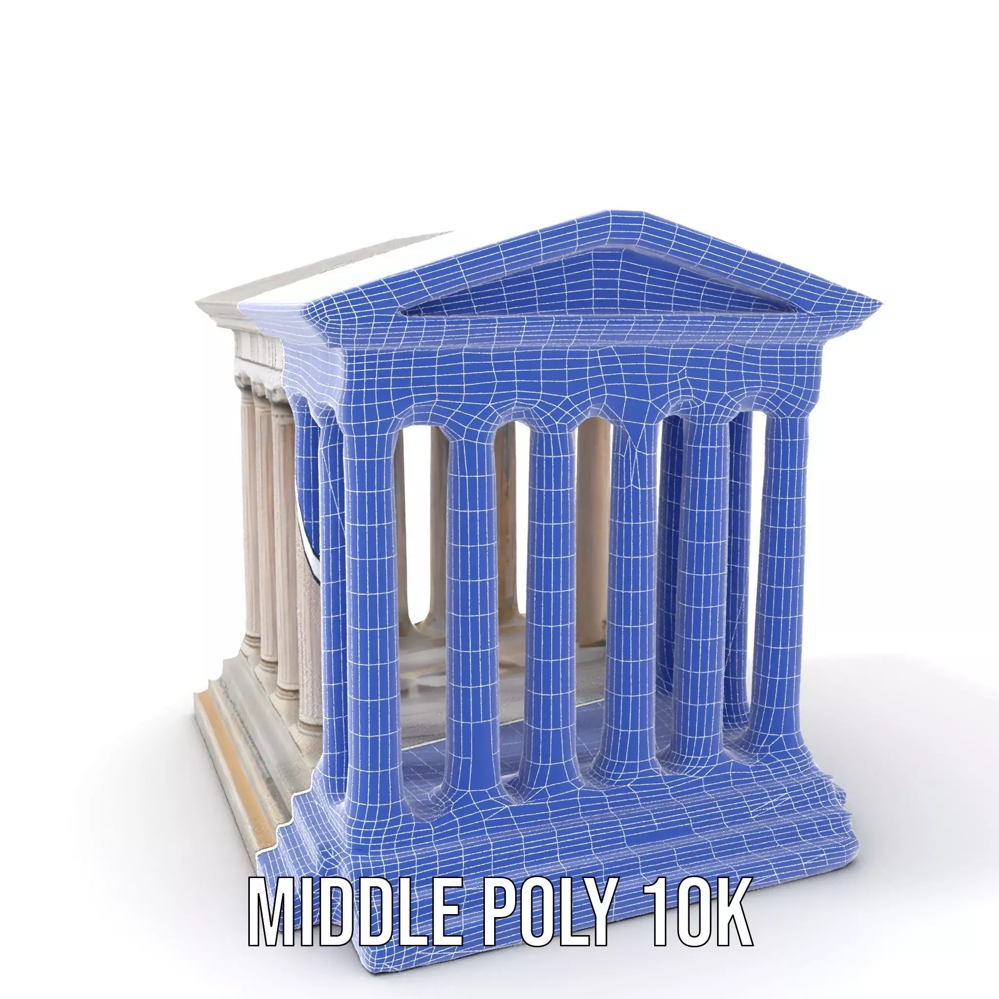 Classical Greek Temple model pack Low-poly 3D model_24