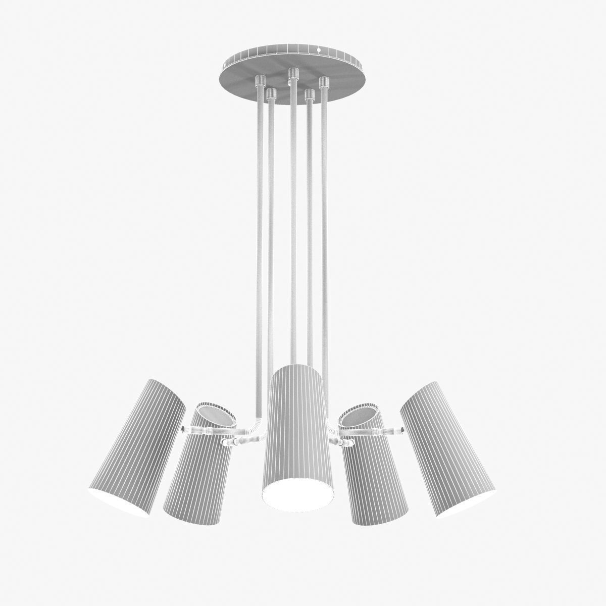 Rejuvenation - CYPRESS 5-ARM CHANDELIER 3D model_5