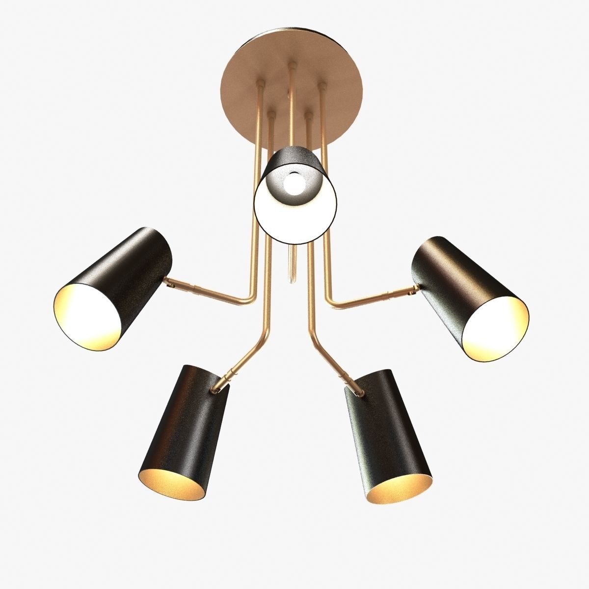 Rejuvenation - CYPRESS 5-ARM CHANDELIER 3D model_1