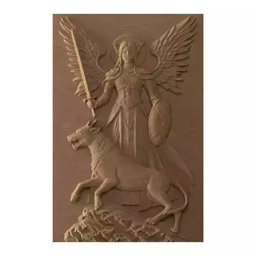 Angel warrior - STL file CNC woodcarving