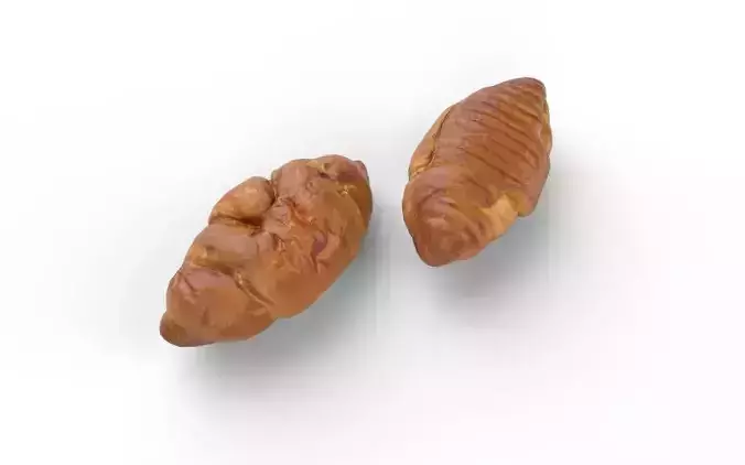 Croissant M06 Low-poly 3D model 6