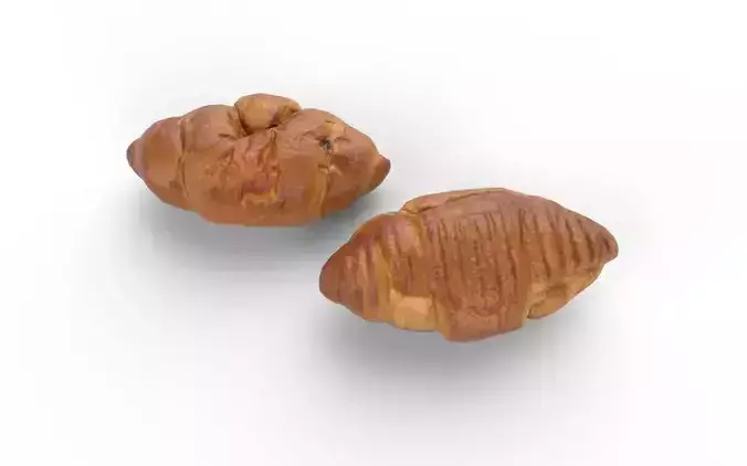 Croissant M06 Low-poly 3D model 7