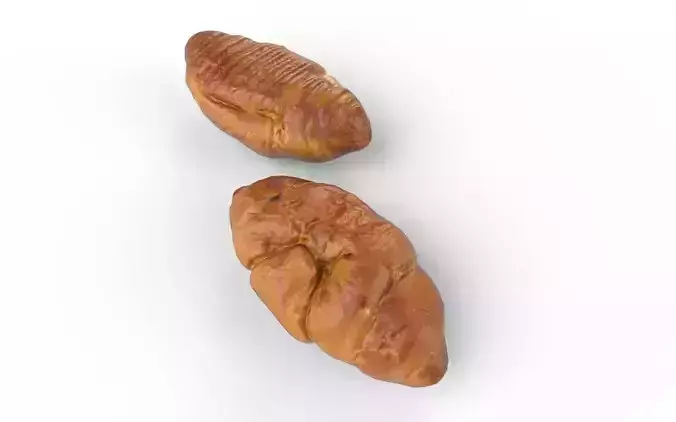 Croissant M06 Low-poly 3D model 5