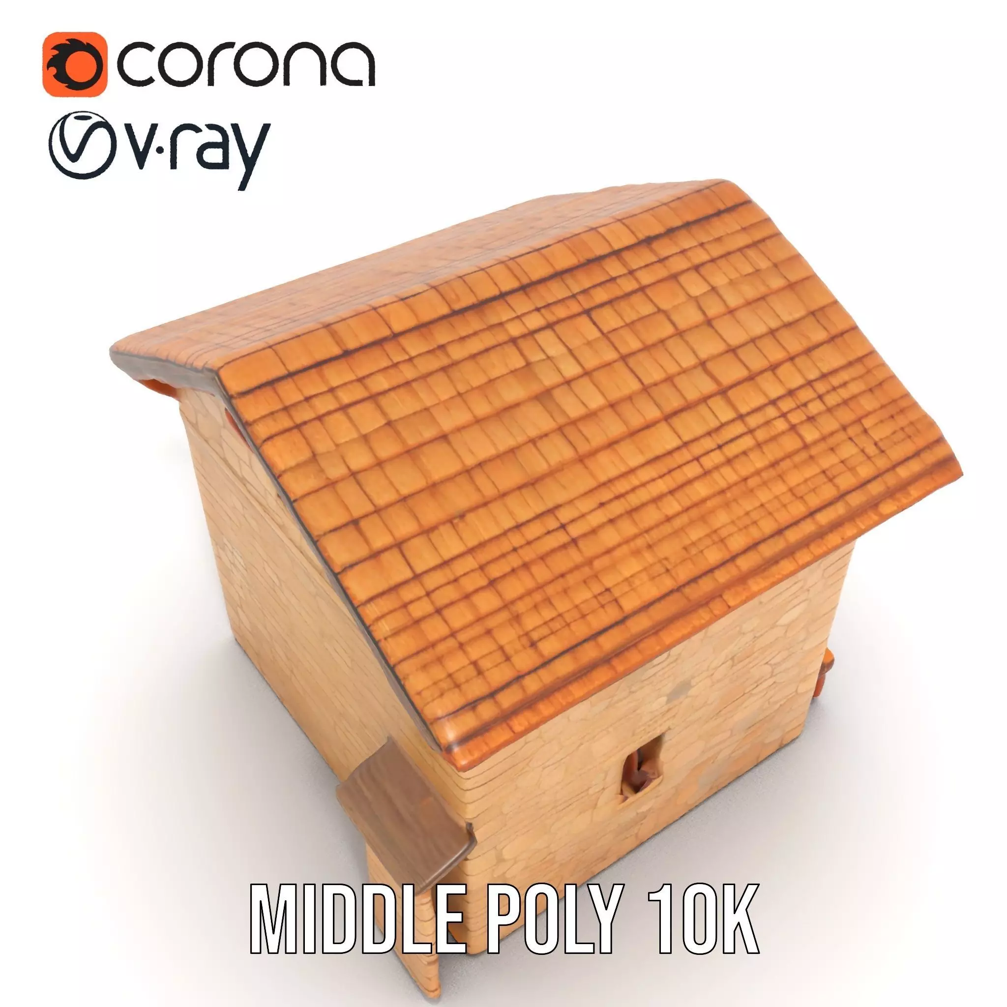 Rustic Stone Cottage model pack Low-poly 3D model_18