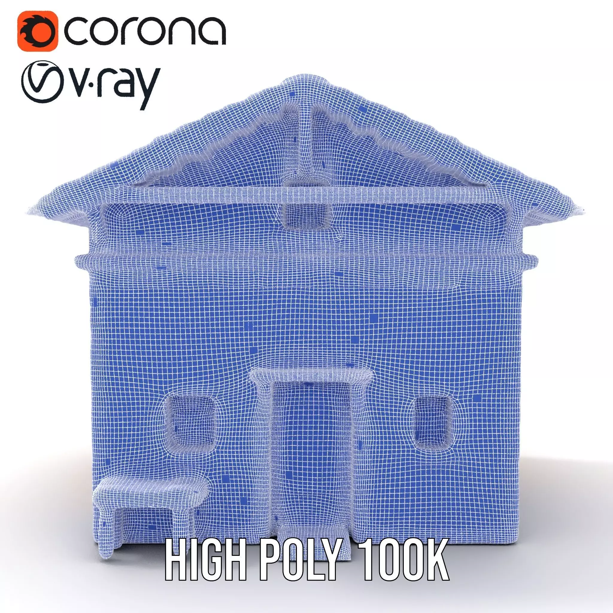 Rustic Stone Cottage model pack Low-poly 3D model_33