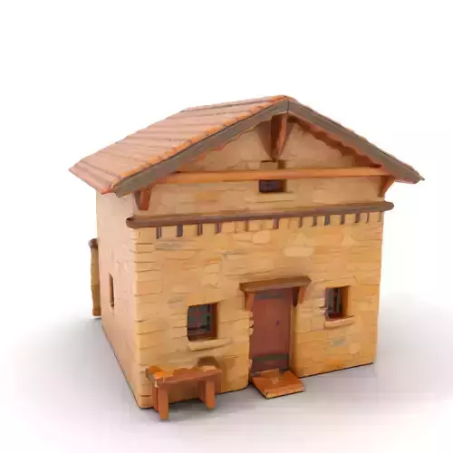 Rustic Stone Cottage model pack Low-poly 3D model Rustic Stone Cottage model pack Low-poly 3D model