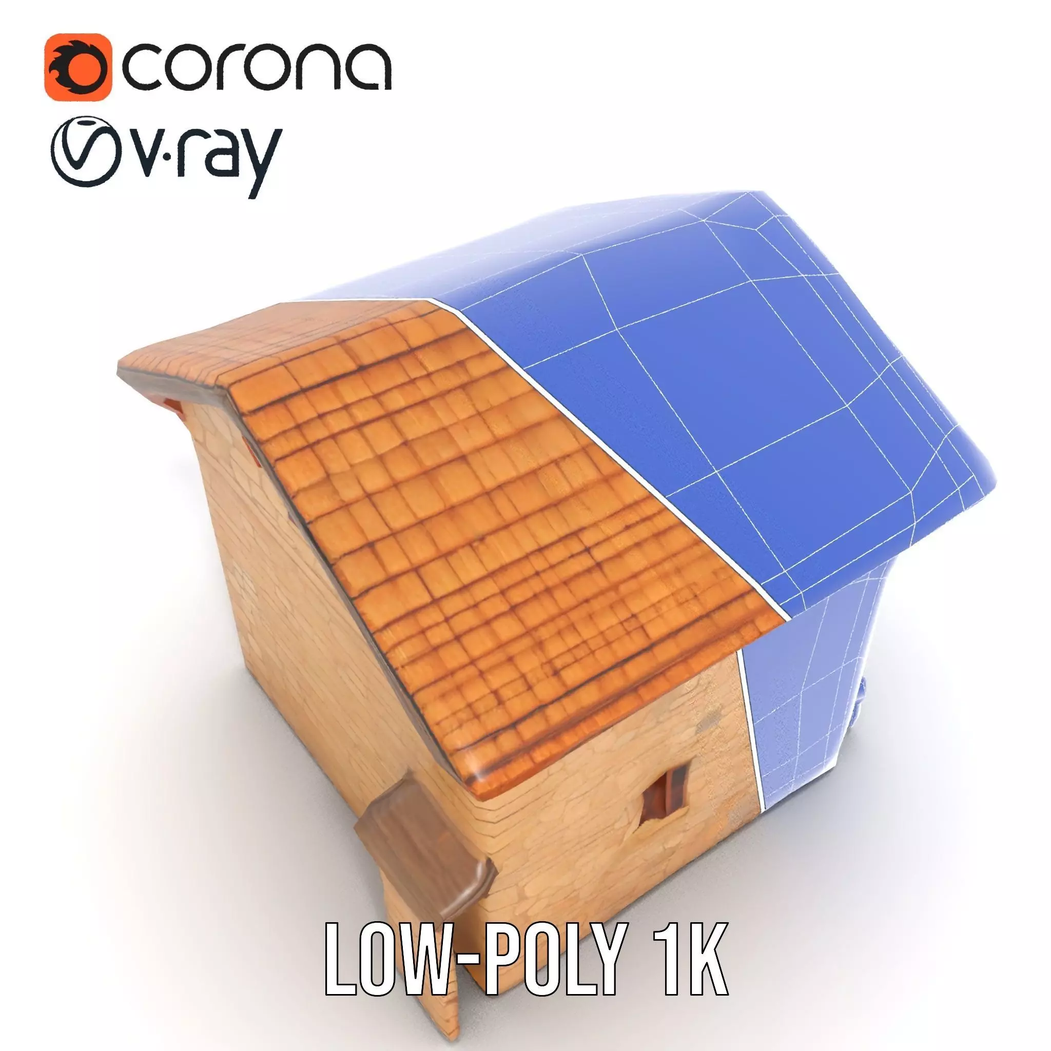Rustic Stone Cottage model pack Low-poly 3D model_31