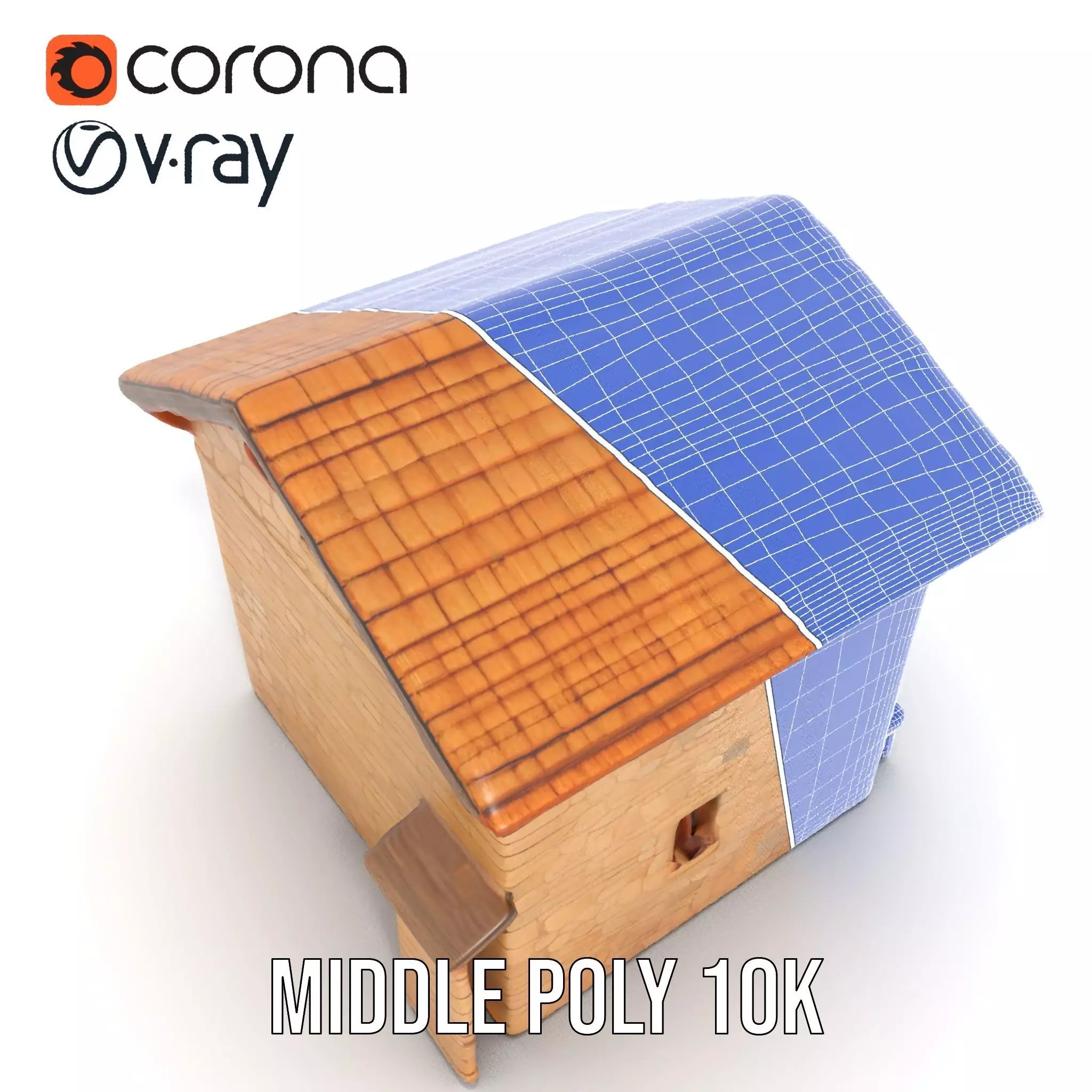 Rustic Stone Cottage model pack Low-poly 3D model_5