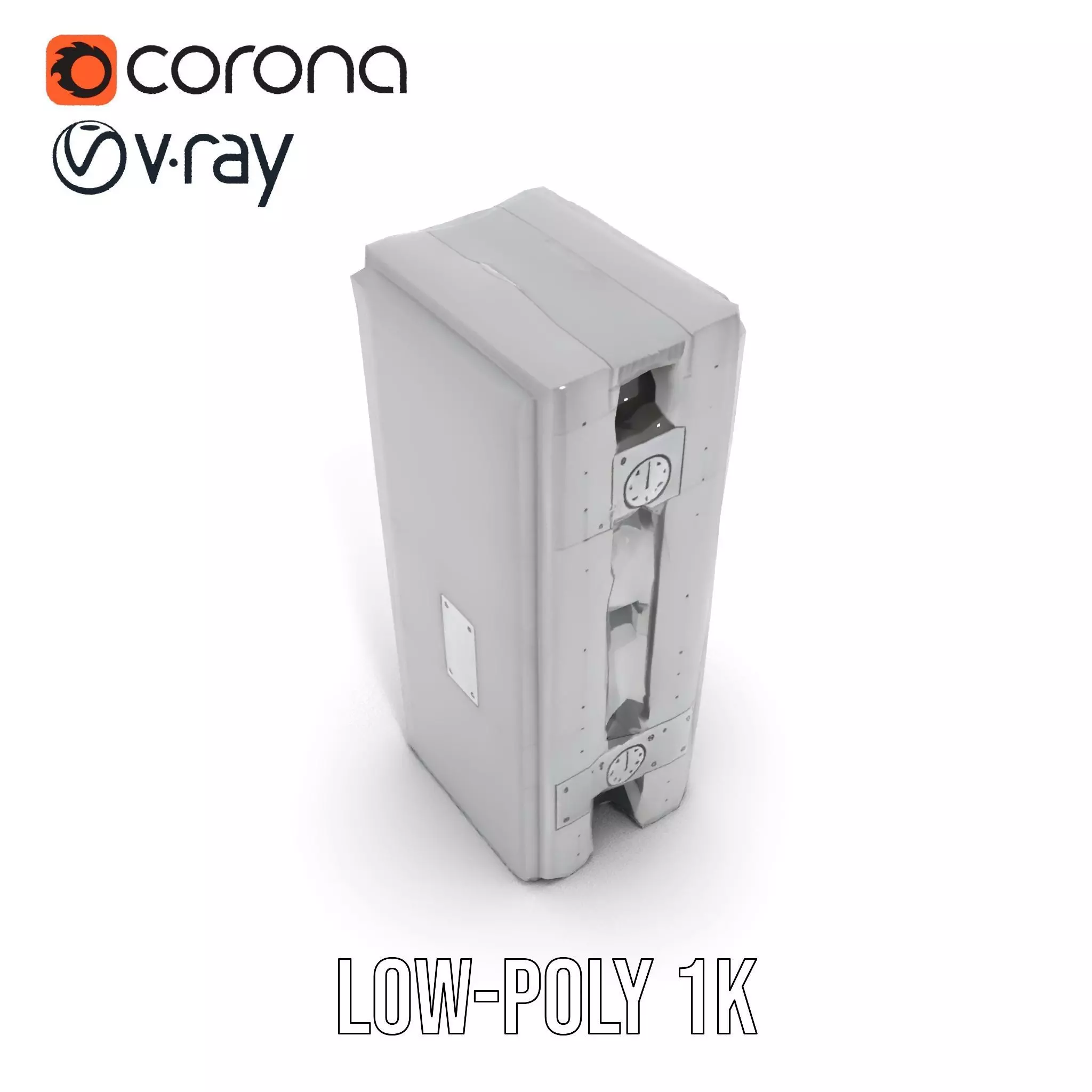 Concrete Clock Tower model pack Low-poly 3D model_8