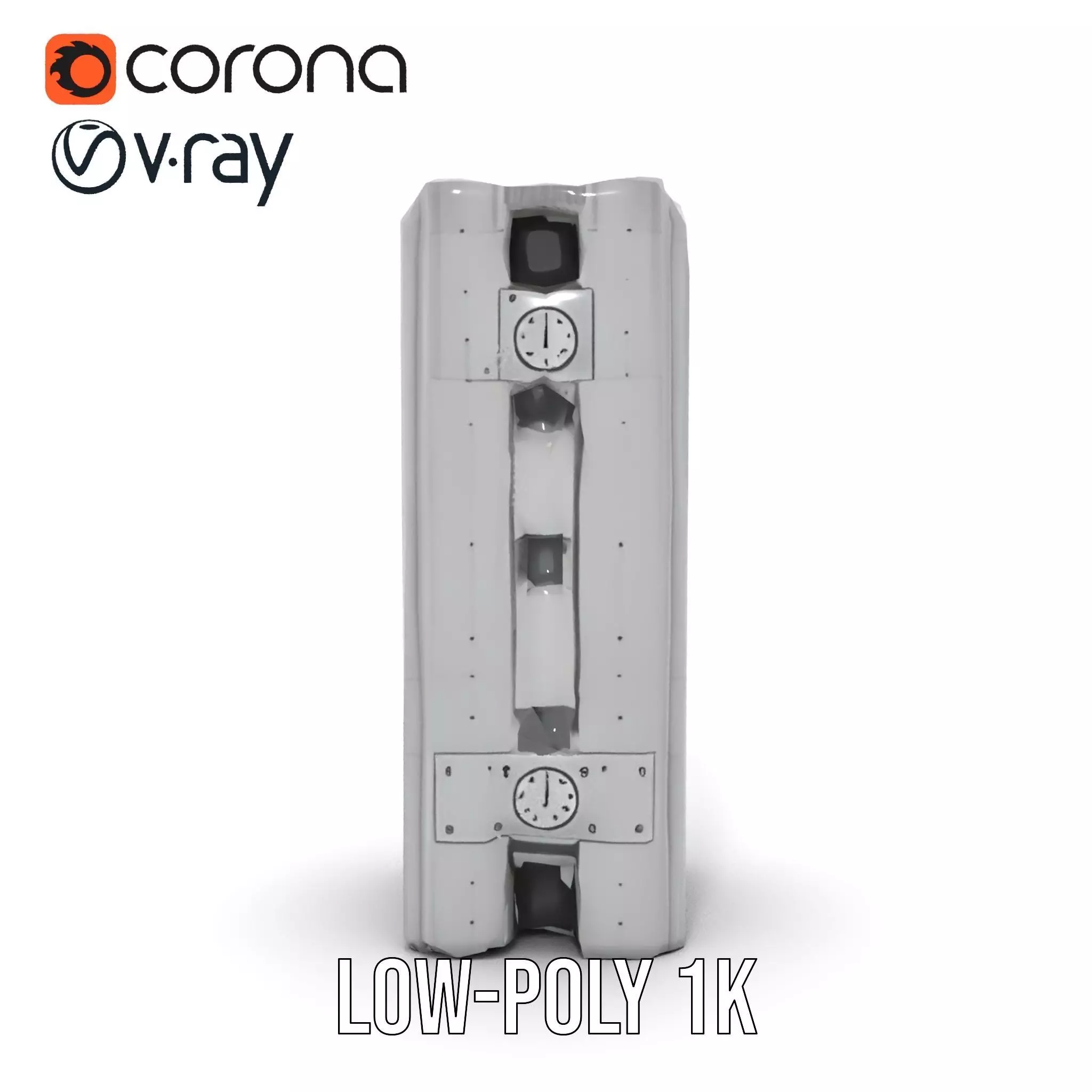 Concrete Clock Tower model pack Low-poly 3D model_24
