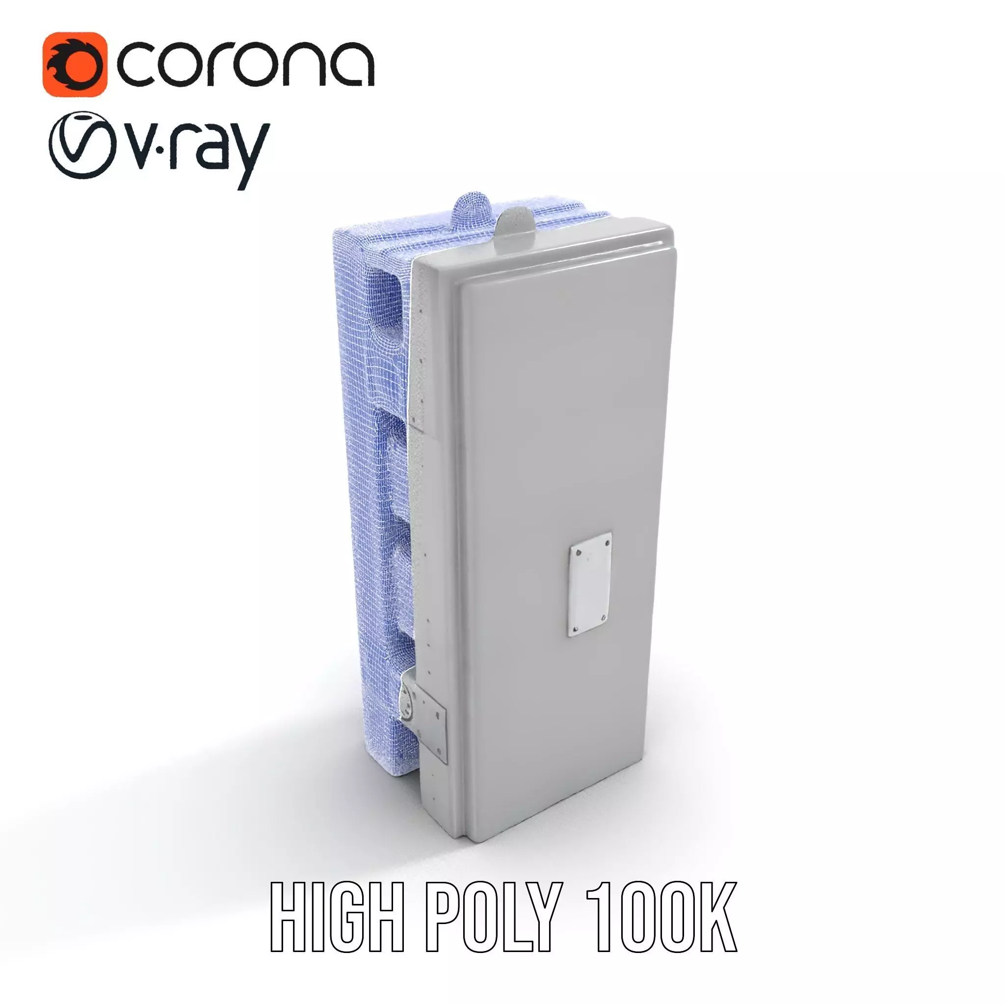 Concrete Clock Tower model pack Low-poly 3D model_25