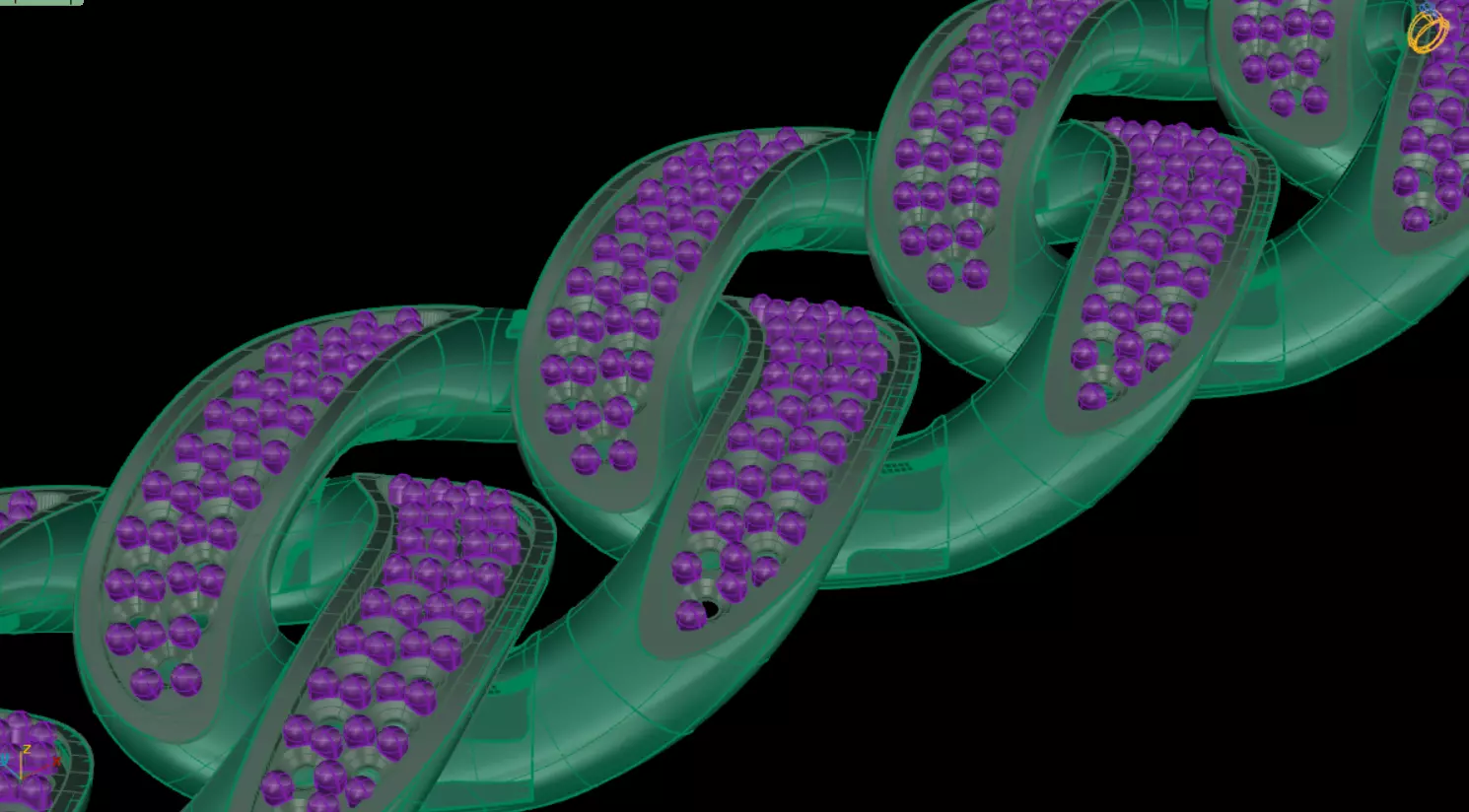 chain bracelet 3D print model_4