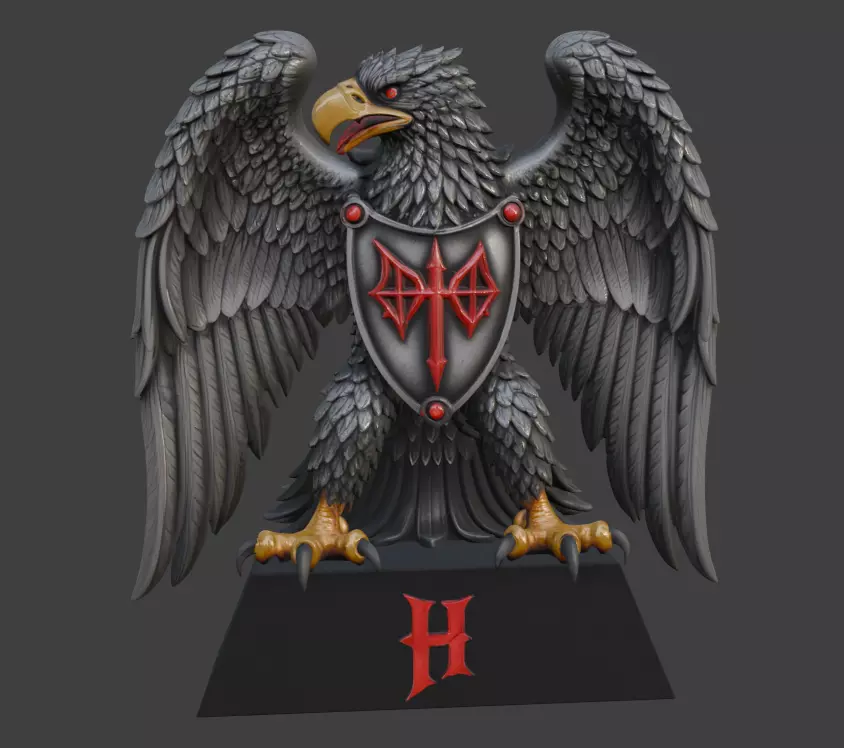 Halloween Eagle 3D Model 3D print model_0