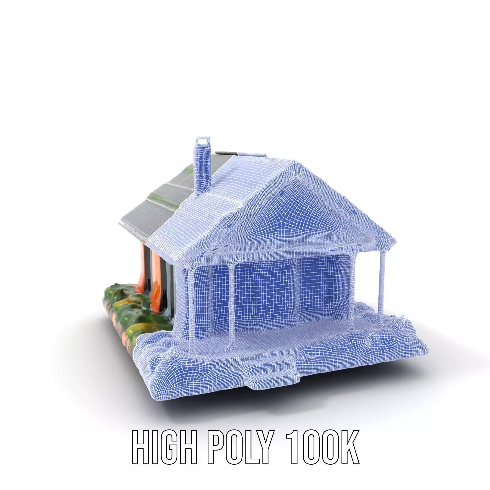 EcoFriendly Cabin model pack Low-poly 3D model_4