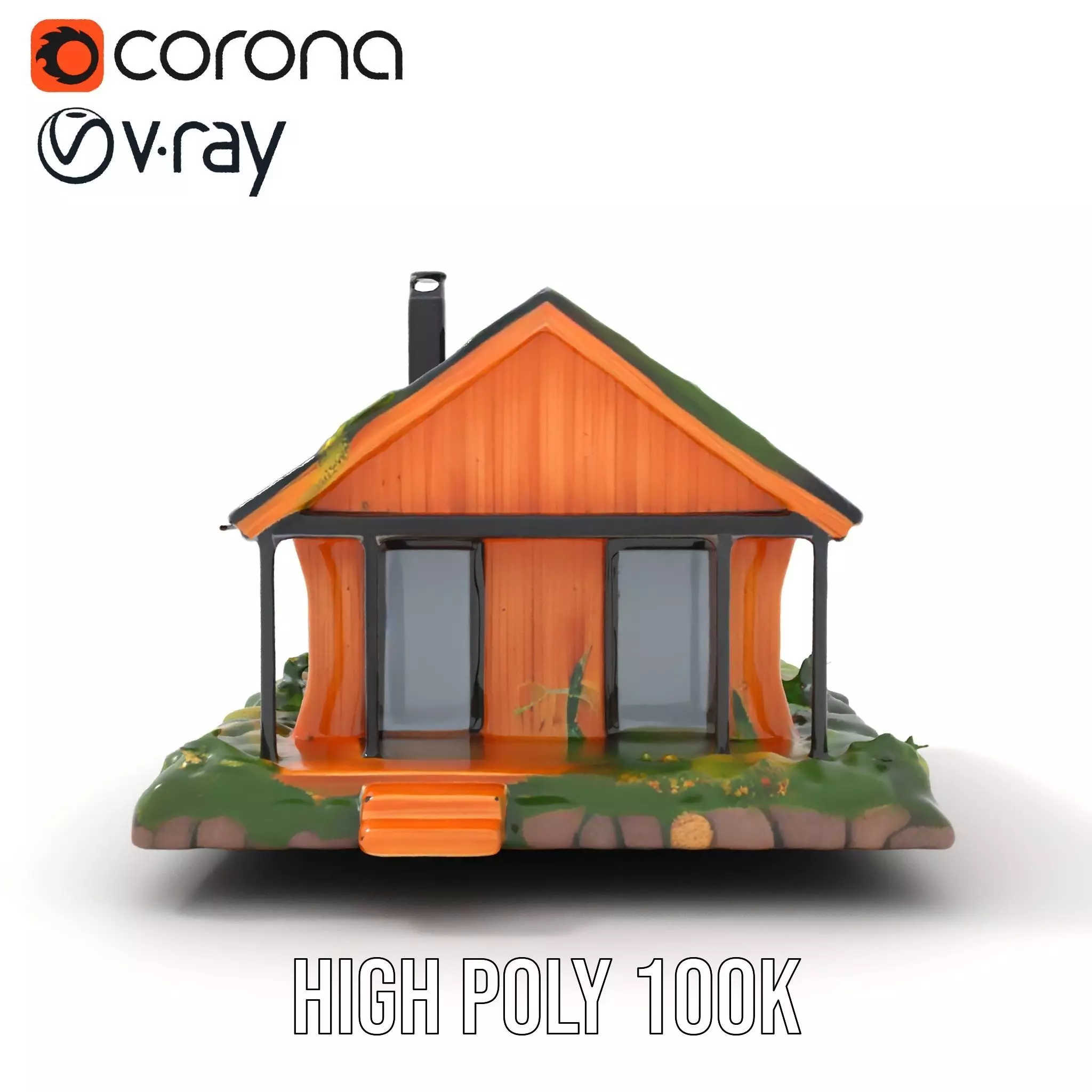 EcoFriendly Cabin model pack Low-poly 3D model_18